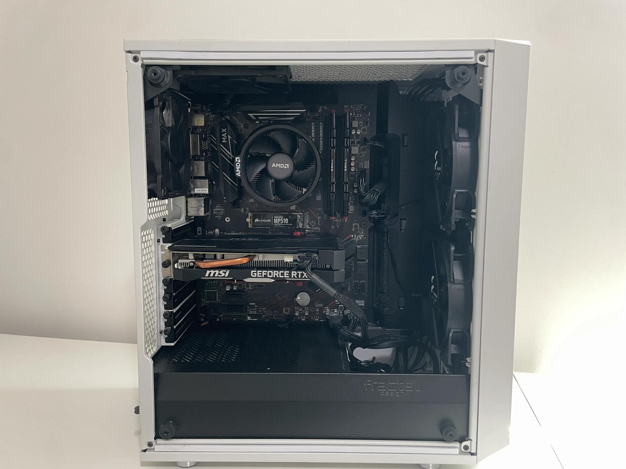 CLEAN BUDGET MEDIUM 1080p and LOW 1440p GAMING 2060 and 3600x Fractal Build
