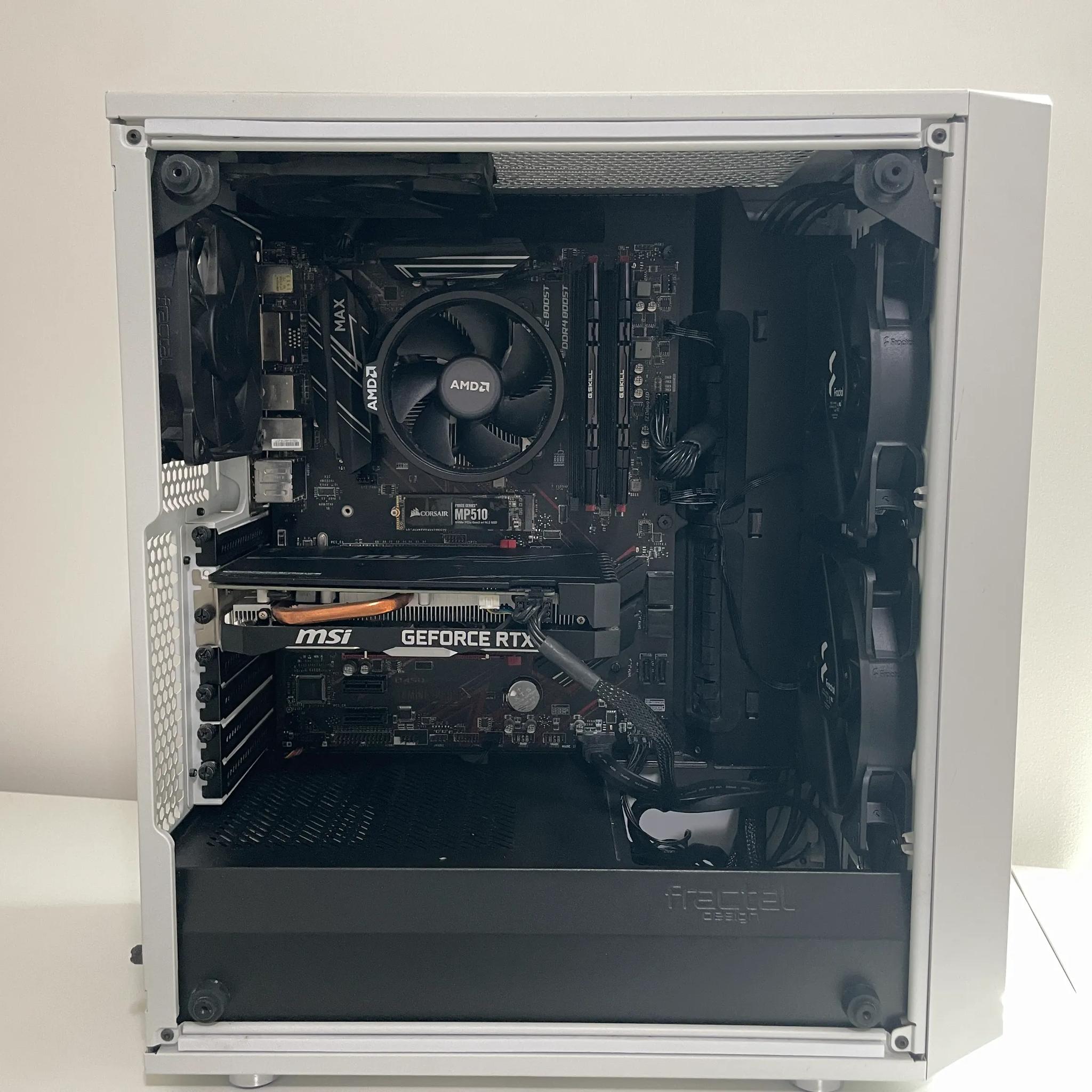 CLEAN BUDGET MEDIUM 1080p and LOW 1440p GAMING 2060 and 3600x Fractal Build