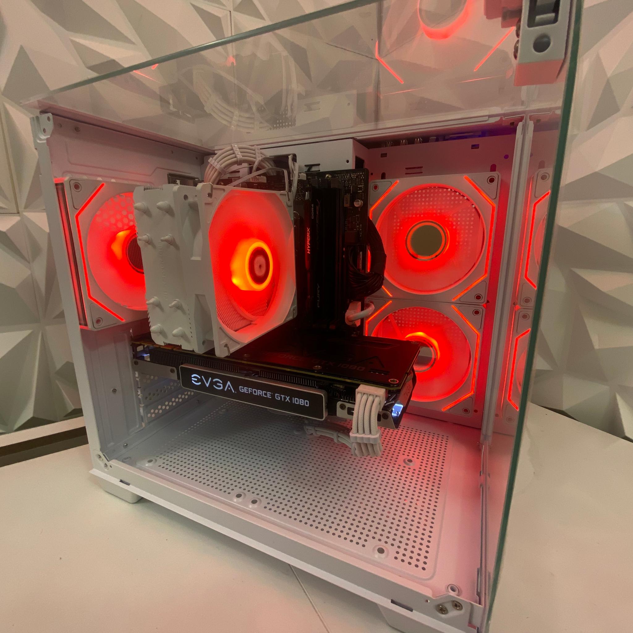 🎅🎅 White Elite Build – intel i5 9500 + GTX 1080 8GB | 1080P/1440P High FPS Ready