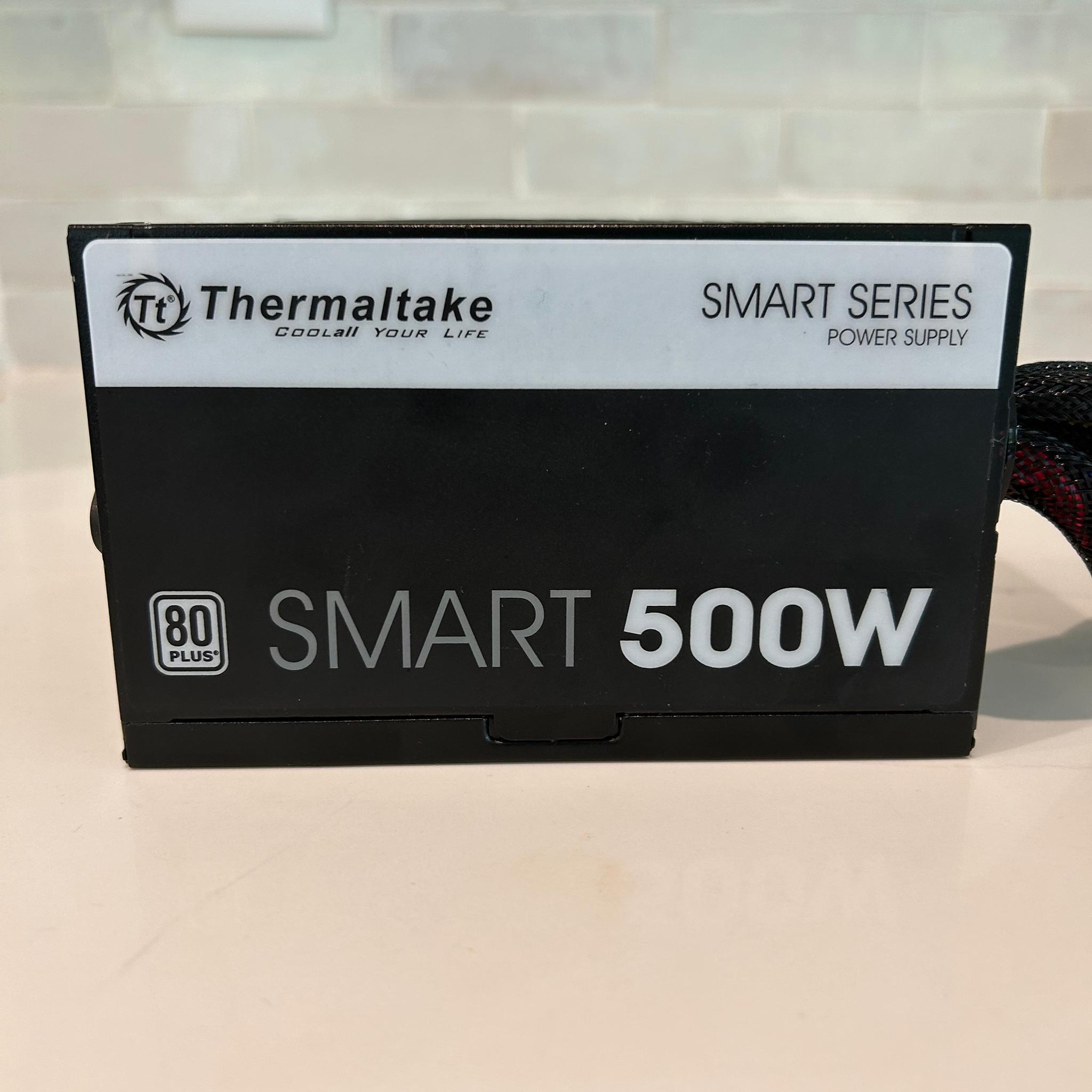 Thermaltake Smart 500W 80+ White Certified PSU, Continuous Power with 120mm Ultra Quiet Cooling Fan