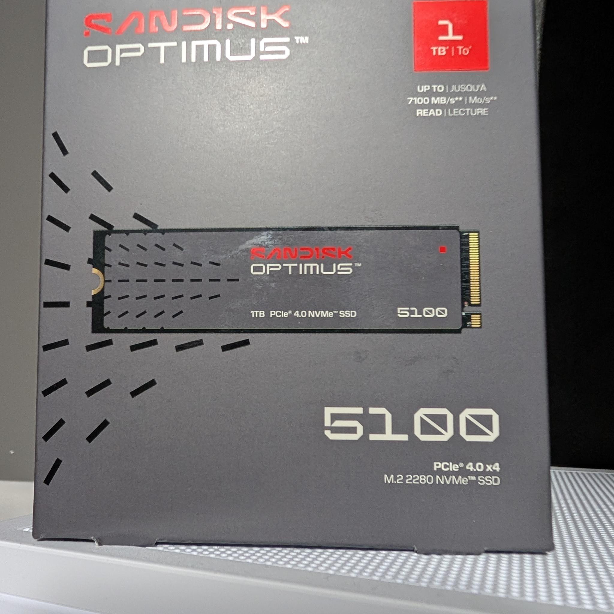 SanDisk Optimus 5100 1TB PCIe 4.0 NVMe M.2 SSD