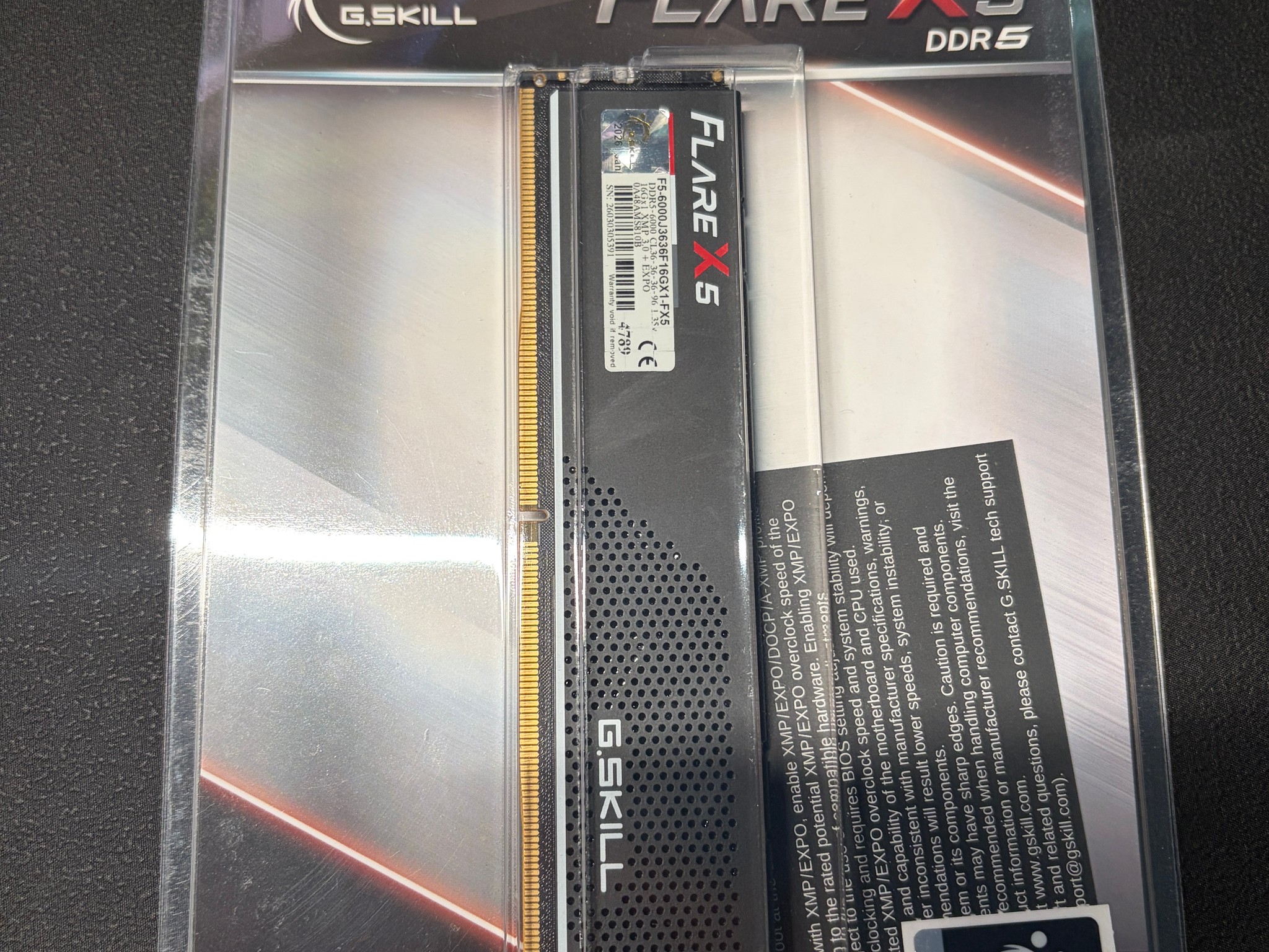 G.Skill FlareX - 16GB DDR5 6000MhZ CL36 RAM