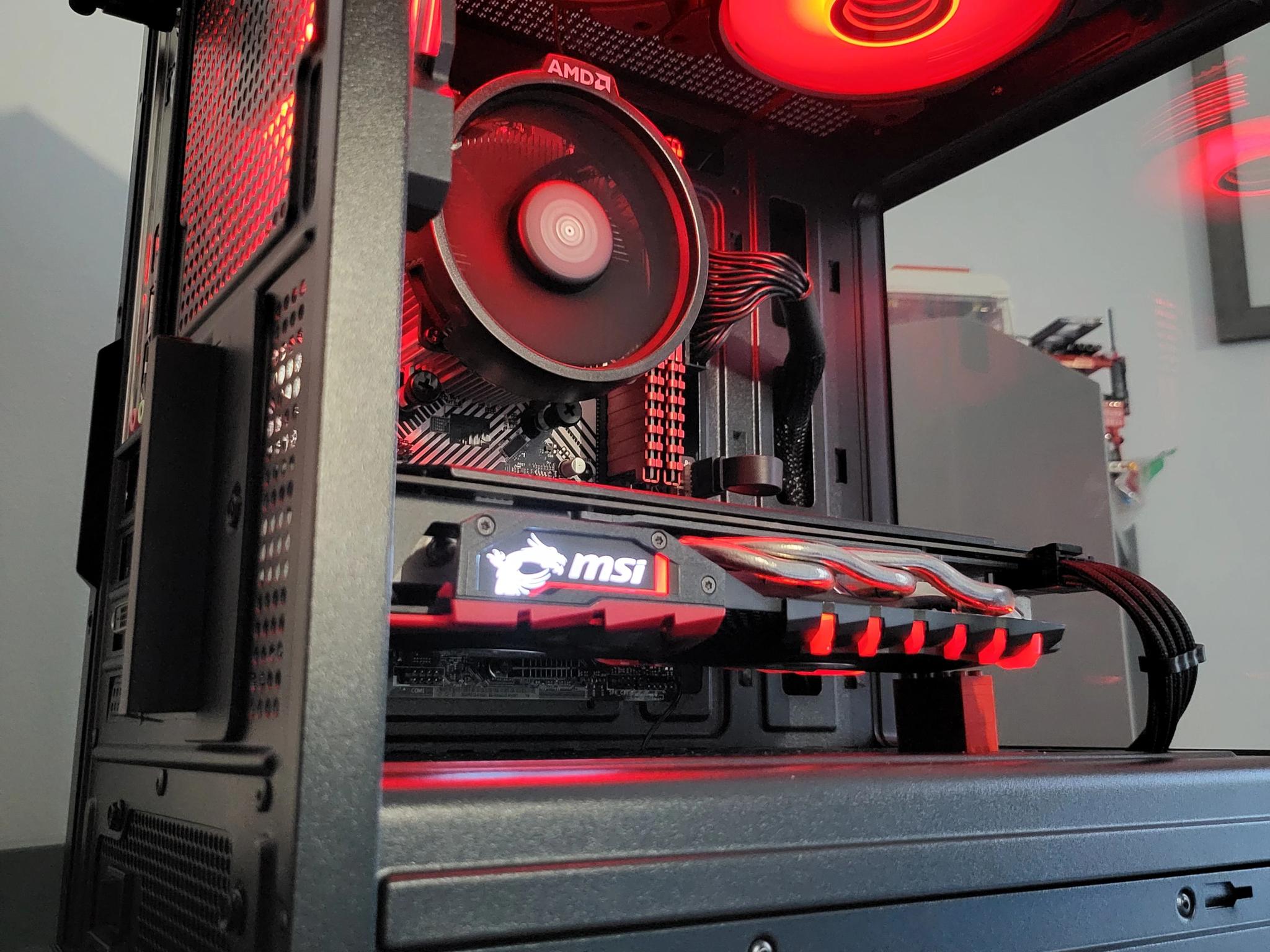 Red/Black Gaming PC! Ryzen 5 | Radeon RX | 16GB | 1TB | Wi-Fi BT | ARGB | 500W 80+ Gold