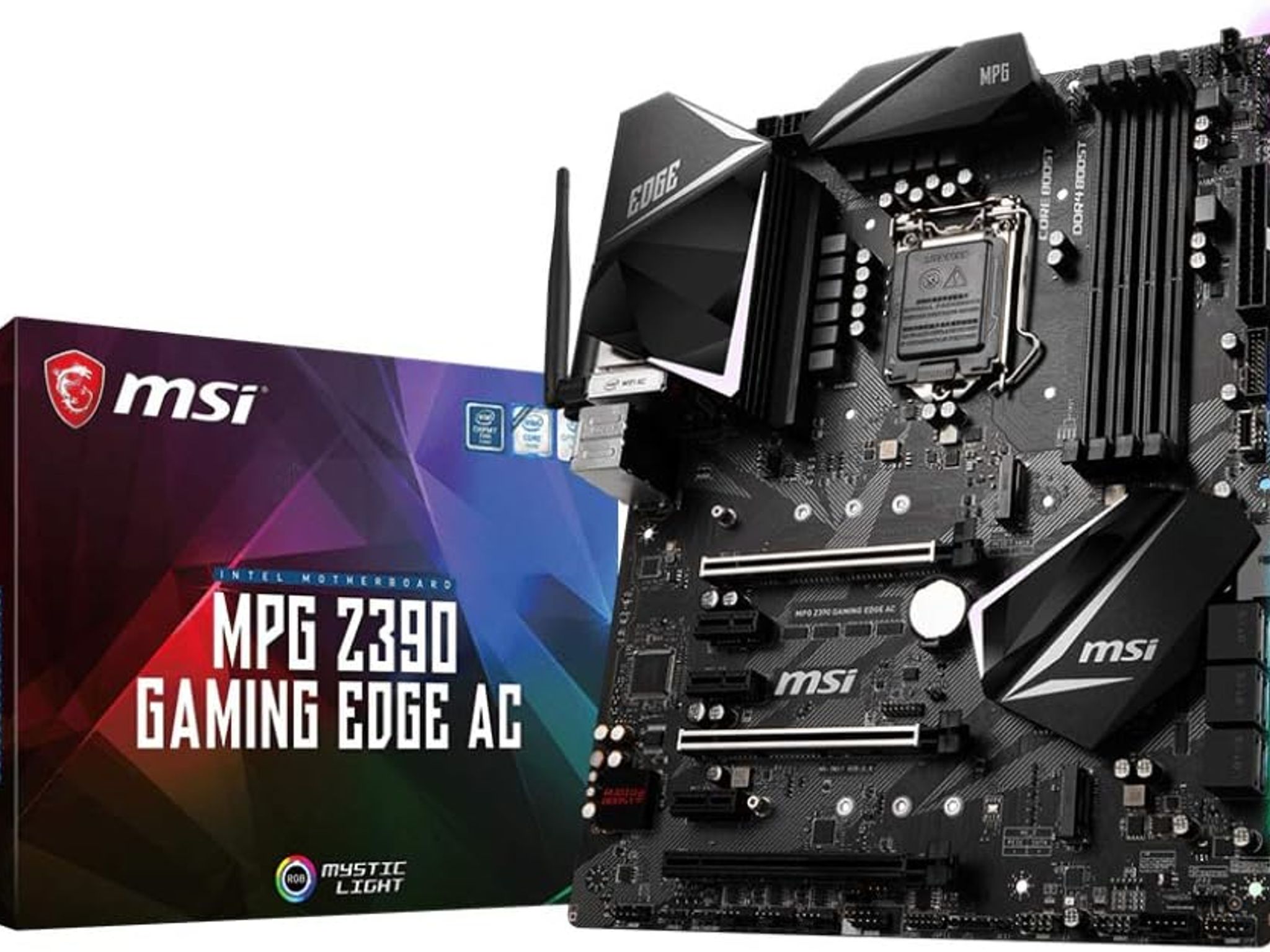 MSI MPG Z390 Gaming Edge AC LGA 1151 M.2 USB 3.1 Gen 2 DDR4 HDMI Wi-Fi SLI ATX Motherboard