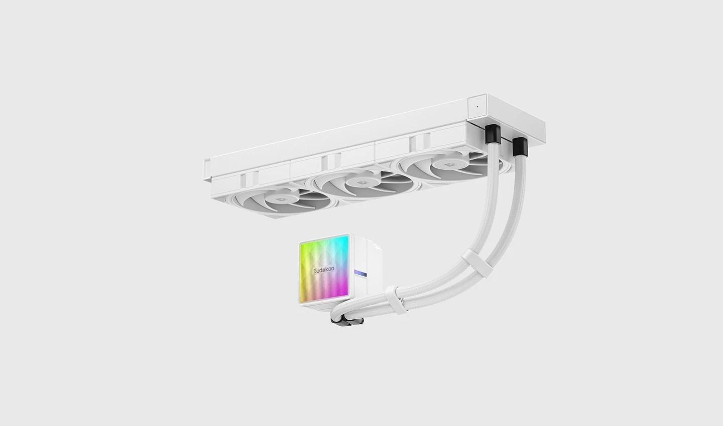 SUDOKOO NEXAURA 360 White Liquid AIO CPU Cooler ARGB diamond glow
