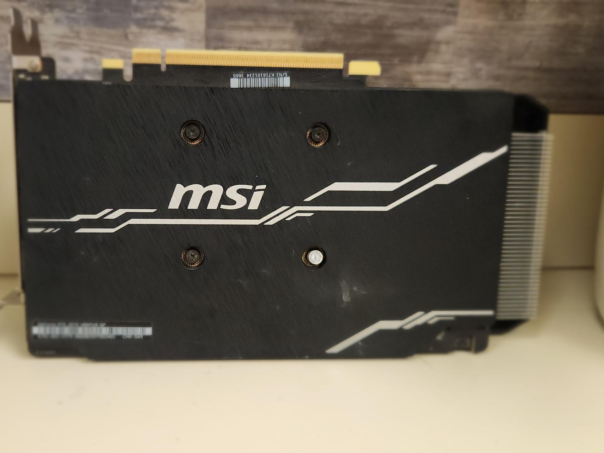 MSI NVIDIA VENTUS GeForce RTX 2070 8GB GDDR6 Graphics Card