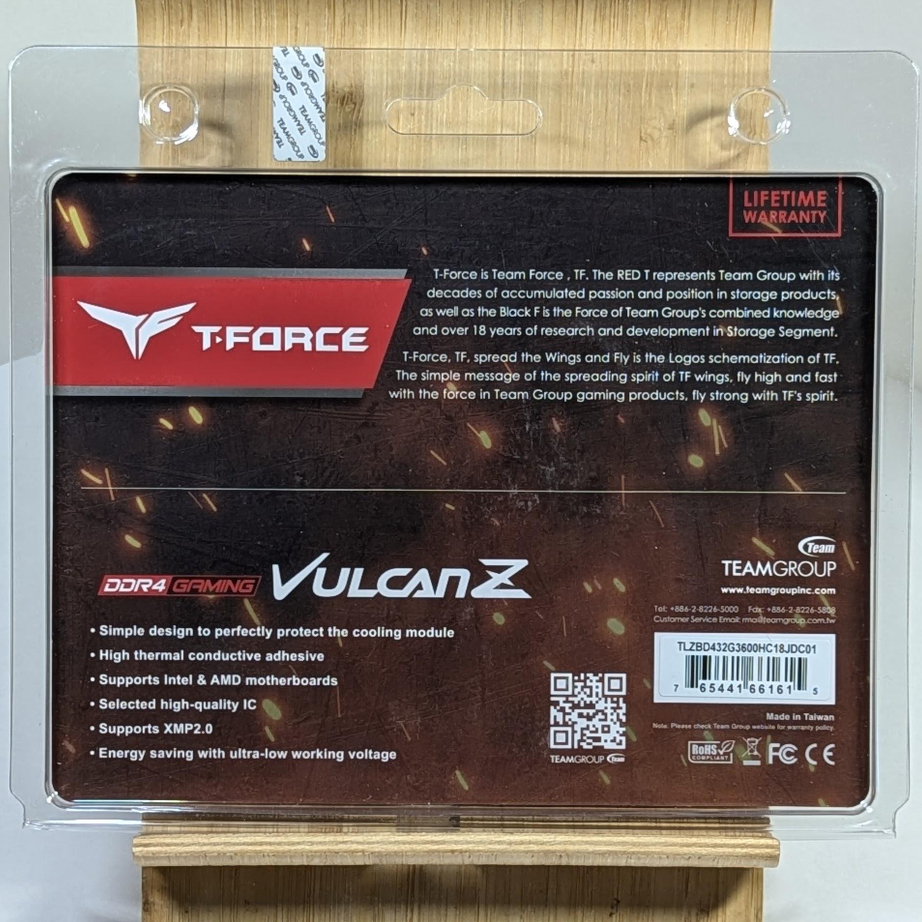 TEAMGROUP T-Force Vulcan Z 32 GB (2 x 16 GB) DDR4-3600 CL18