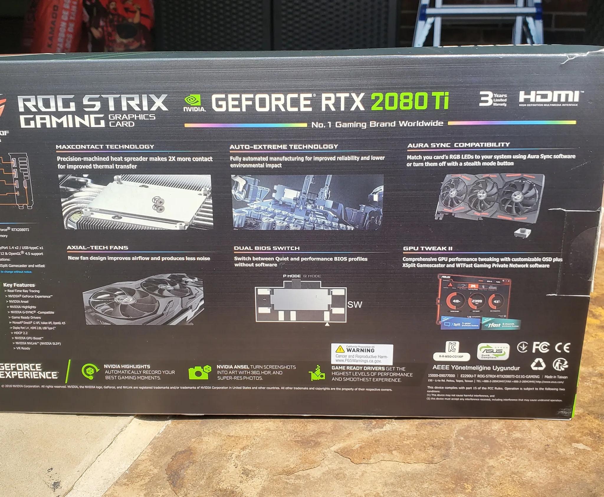 Asus Strix RTX 2080 TI OC 11GB