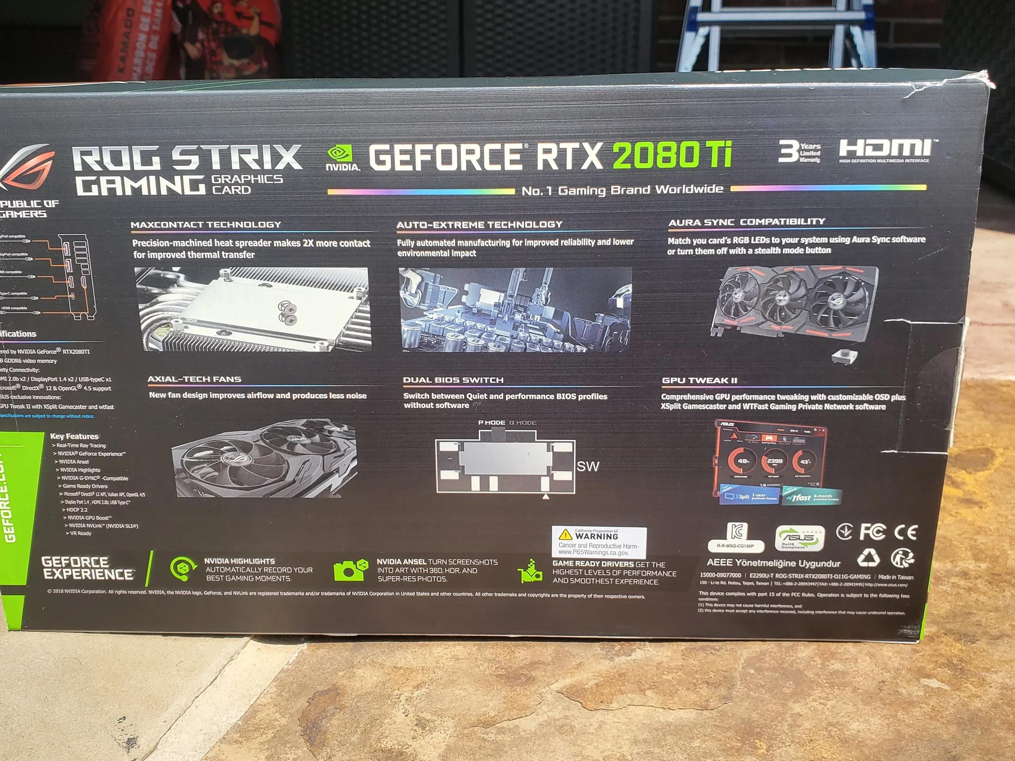 Asus Strix RTX 2080 TI OC 11GB