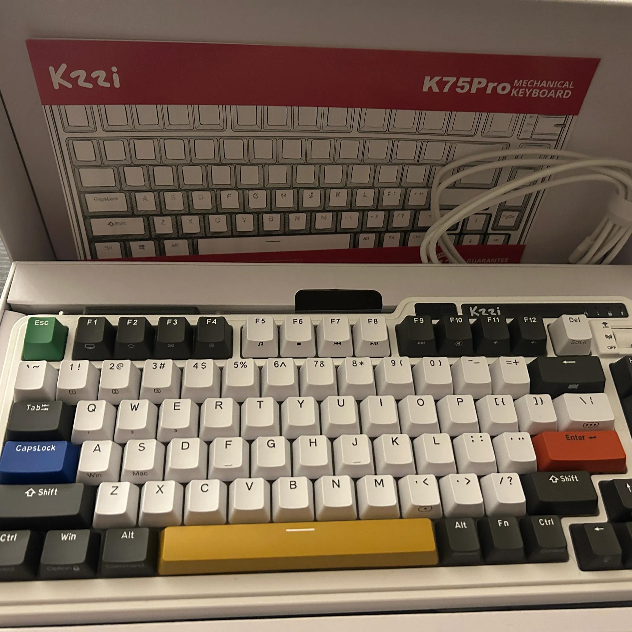 K75 RGB 75% Wireless Gasket Mechanical Keyboard, Triple Mode BT5.0/2.4G/USB-C
