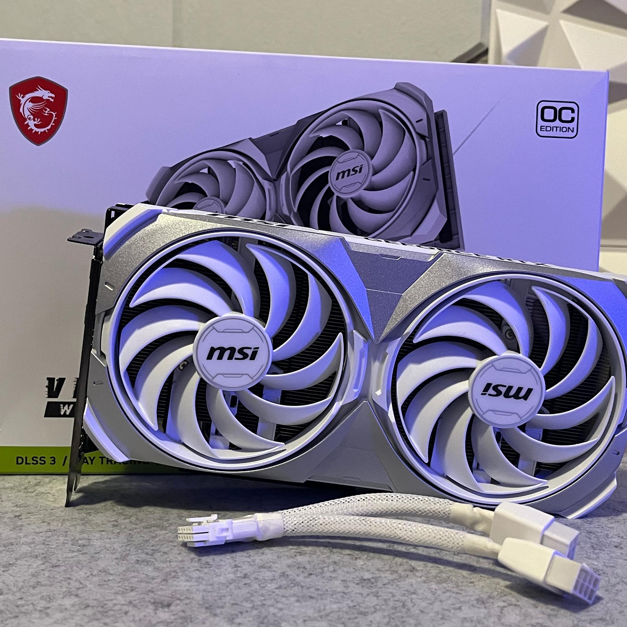 **FREE SHIPPING** MSI - GEFORCE RTX 4070 TI VENTUS 2X OC 12GB GDDR6X WHITE - GREAT CONDITION
