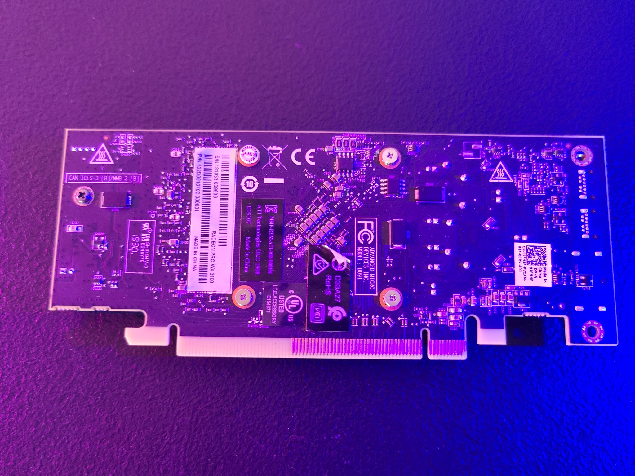 AMD RADEON PRO WX 3100 4GB GDDR5 Low Profile GPU Graphics Card