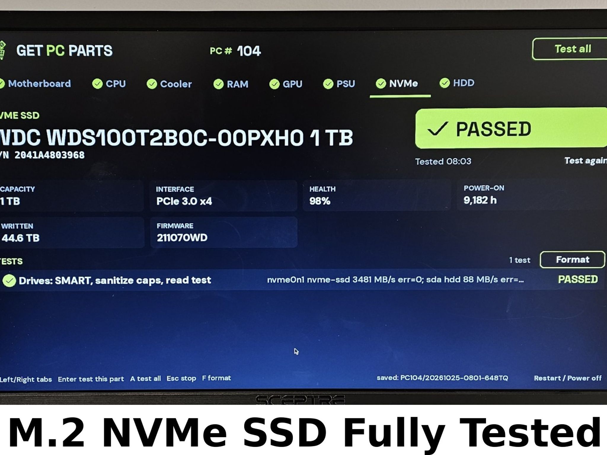 1TB NVMe M.2 SSD WD Blue SN550 Gen3