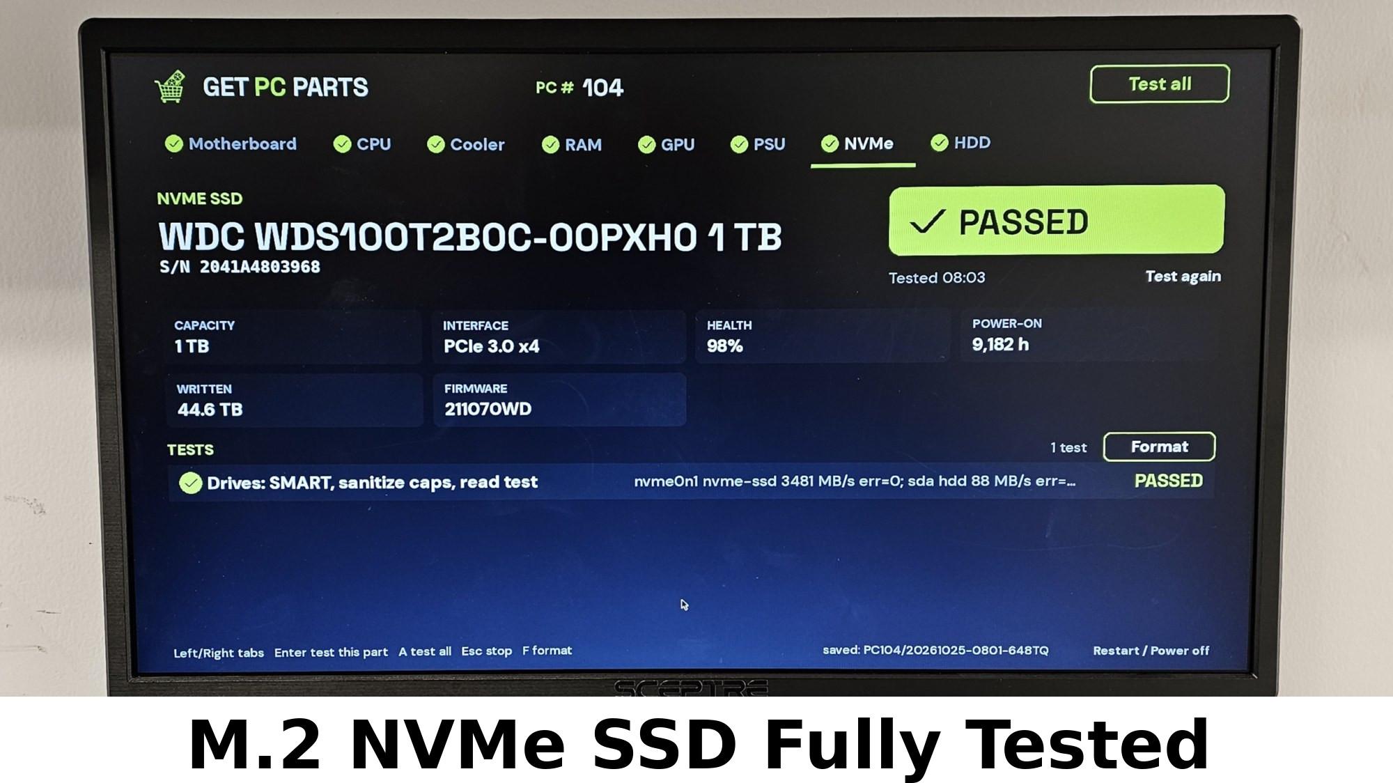1TB NVMe M.2 SSD WD Blue SN550 Gen3