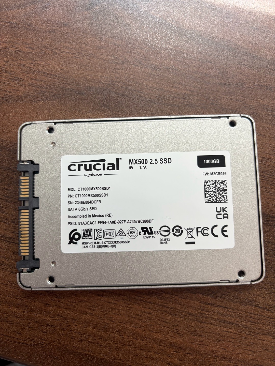 1TB Crucial MX500 SSD | Jawa