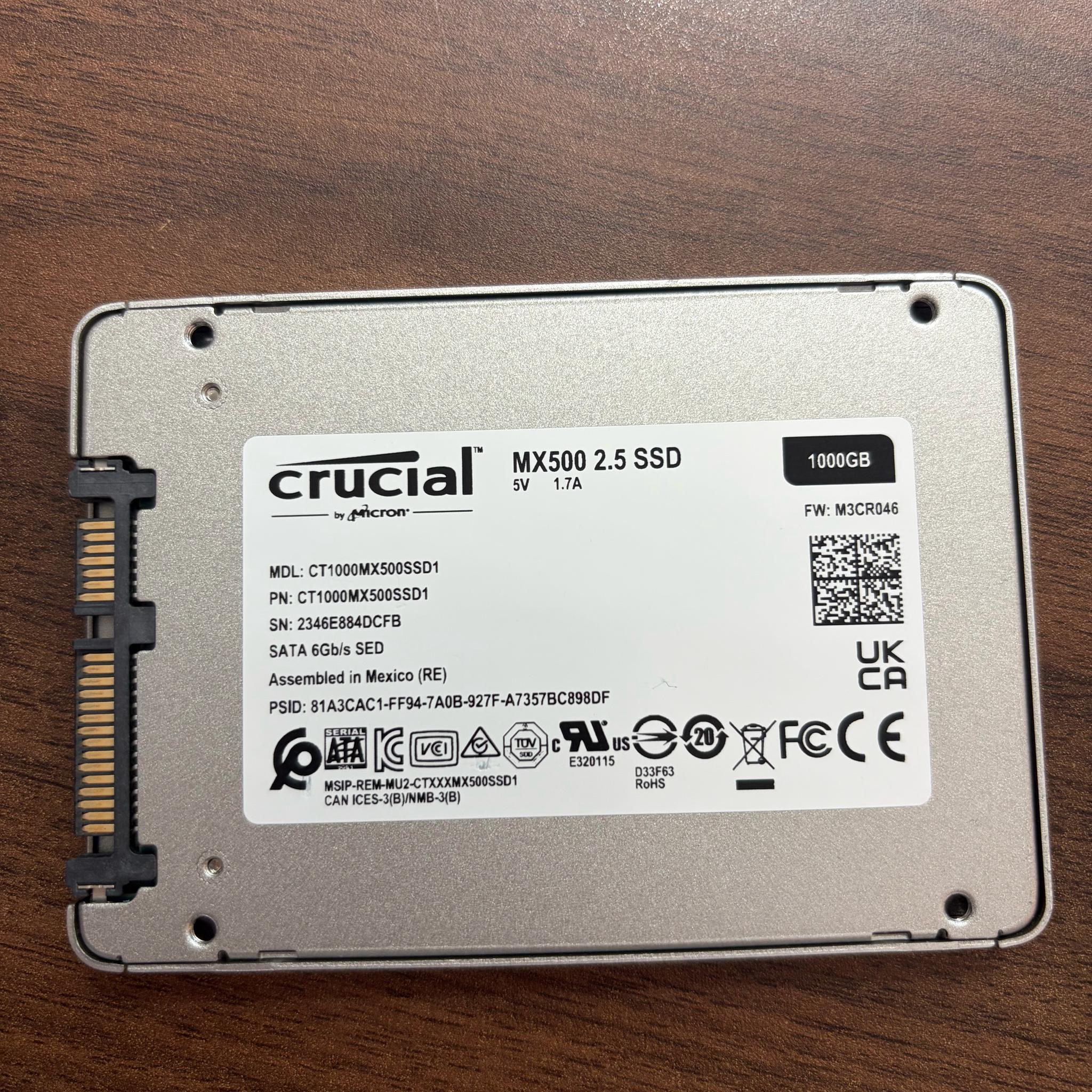1TB Crucial MX500 SSD