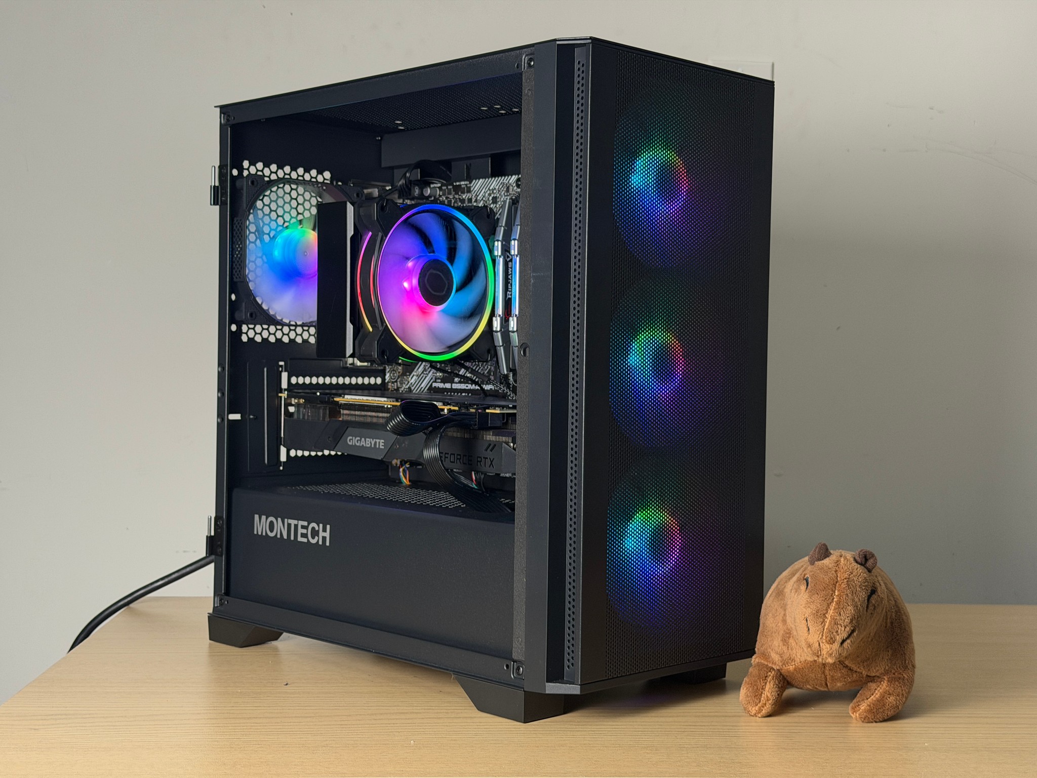 ♠️ 🖤 Black Ryzen 7 Gaming PC 🖤♠️ | Ryzen 7 3700x | RTX 2080 Super | 1TB SSD | 16GB Ram | WiFi + BT