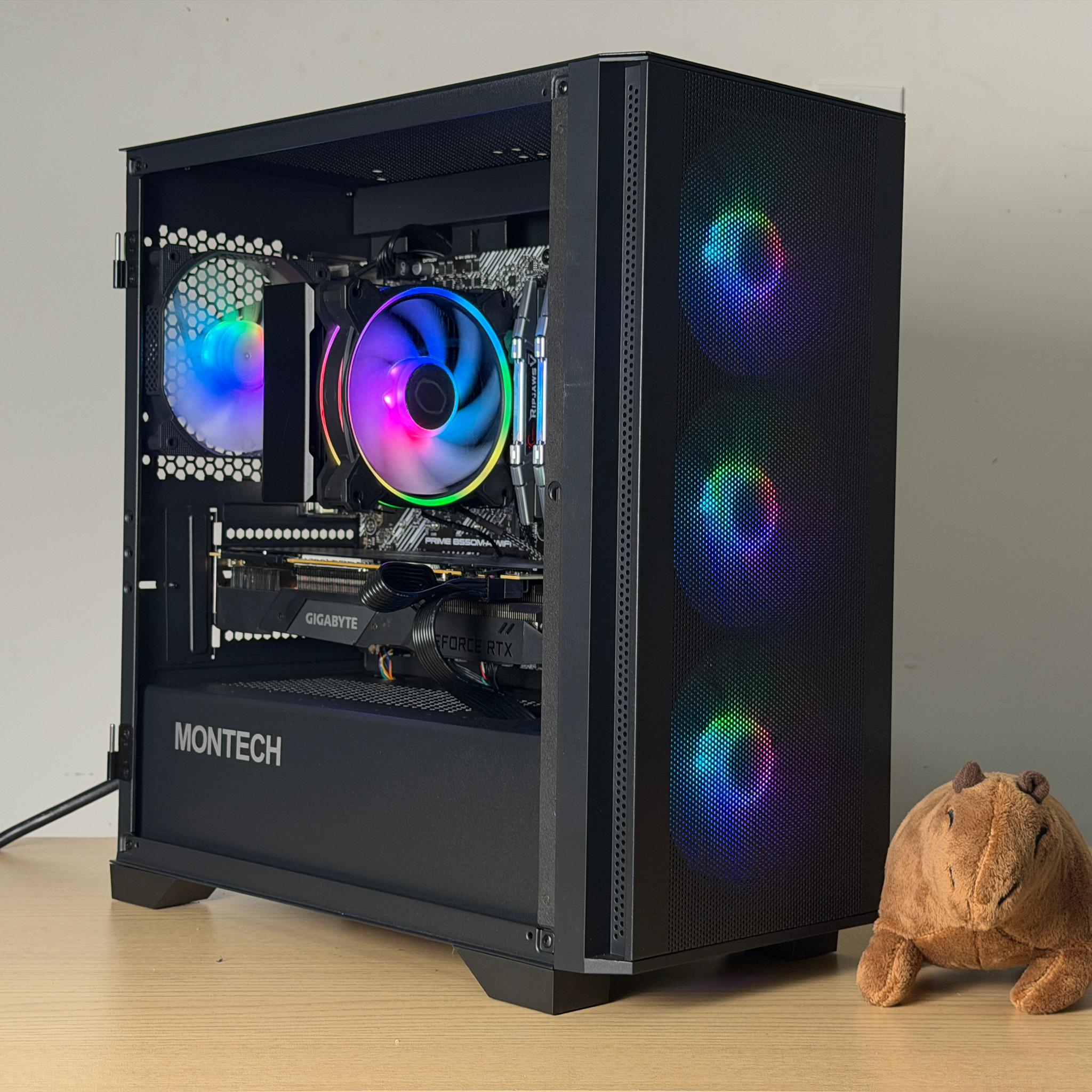 ♠️ 🖤 Black Ryzen 7 Gaming PC 🖤♠️ | Ryzen 7 3700x | RTX 2080 Super | 1TB SSD | 16GB Ram | WiFi + BT