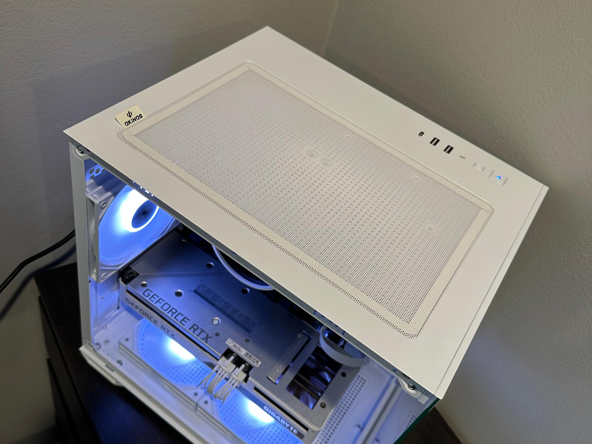 Custom White RGB Gaming PC | RTX 3060 Ti Vision OC | Ryzen 5 5500 | 16GB DDR4 | WiFi