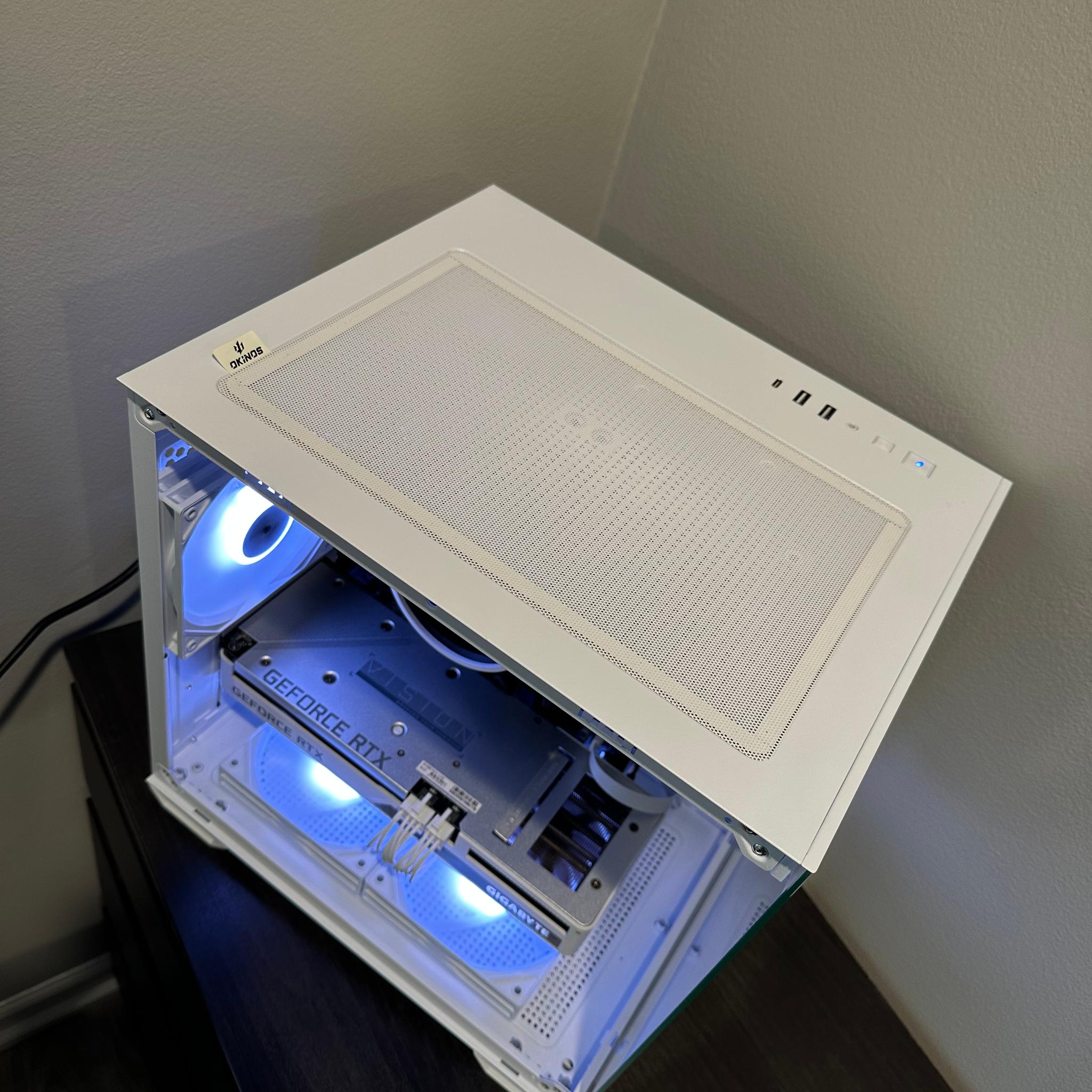 Custom White RGB Gaming PC | RTX 3060 Ti Vision OC | Ryzen 5 5500 | 16GB DDR4 | WiFi