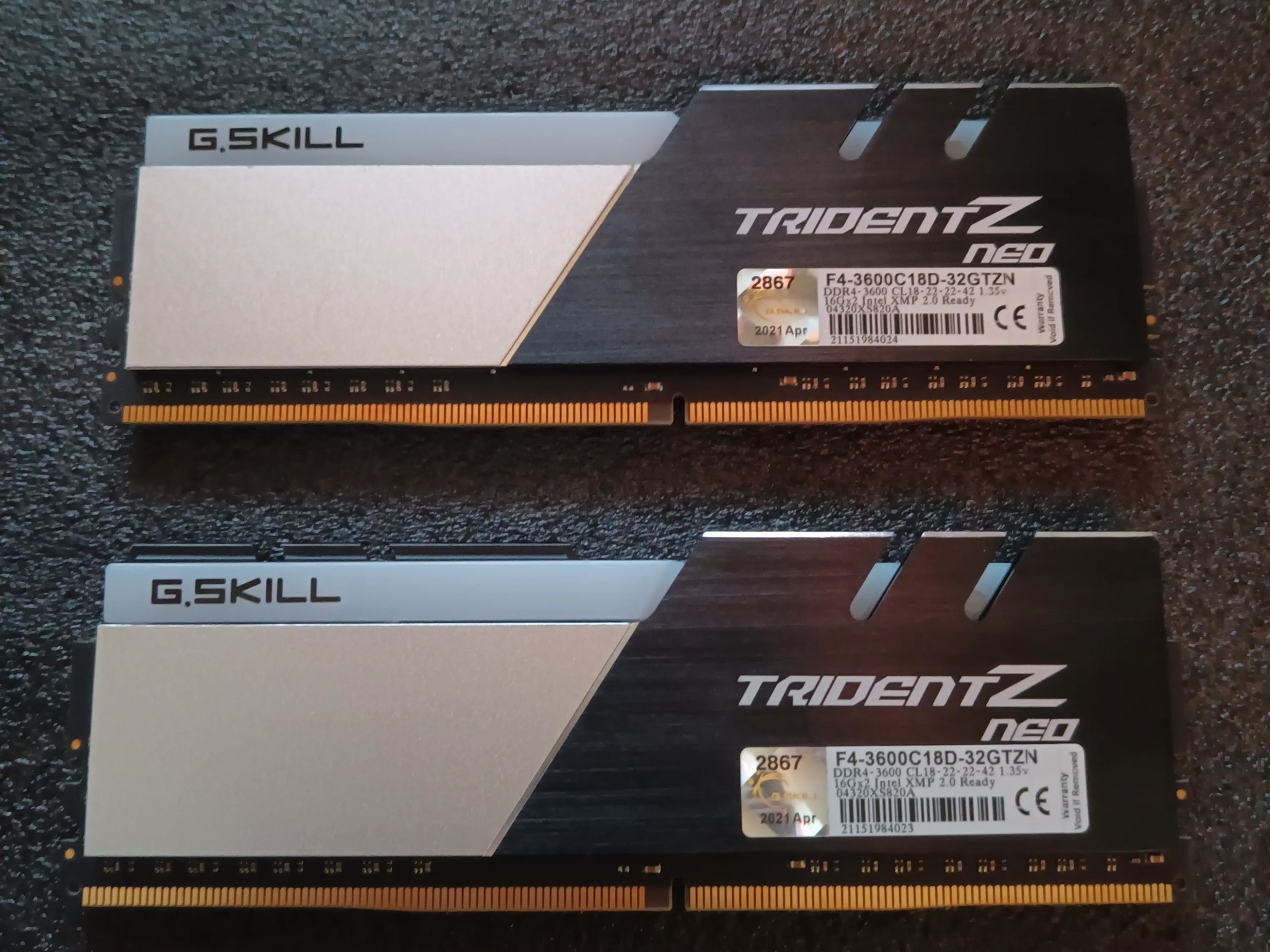 G.SKILL Trident Z Neo Series RAM DDR4 32GB (2x16GB) 3600MT/s CL18-22-22-42 1.35V