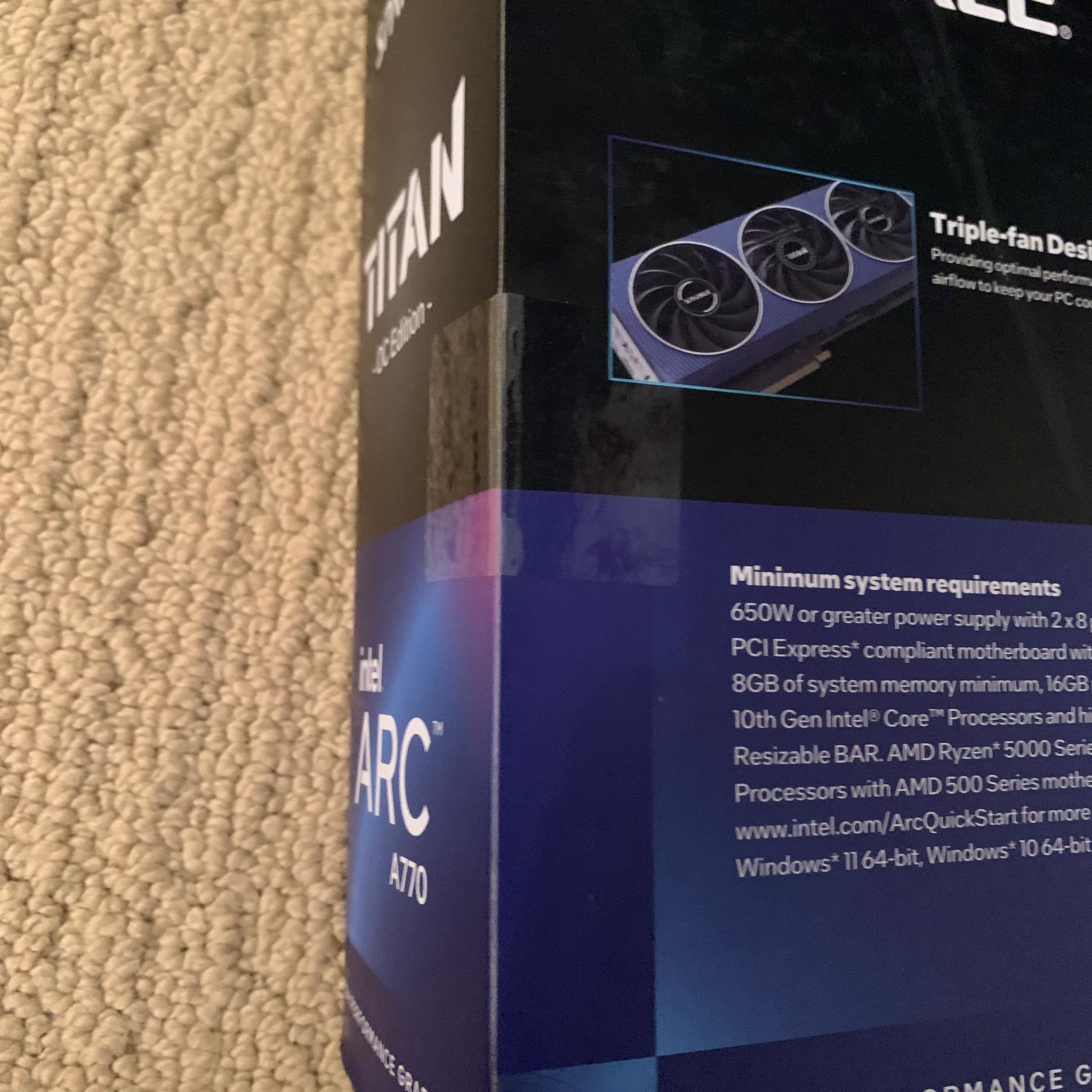 NEW INTEL ARC A770 16GB SPARKLE TITAN OC EDITION 1440p GAMING GRAPHICS CARD