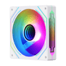 PACK OF 3 SEGOTEP 🪞HB12🪞 | WHITE CASE FAN | 120MM | PWM | ARGB | INFINITE MIRROR REFLECTION