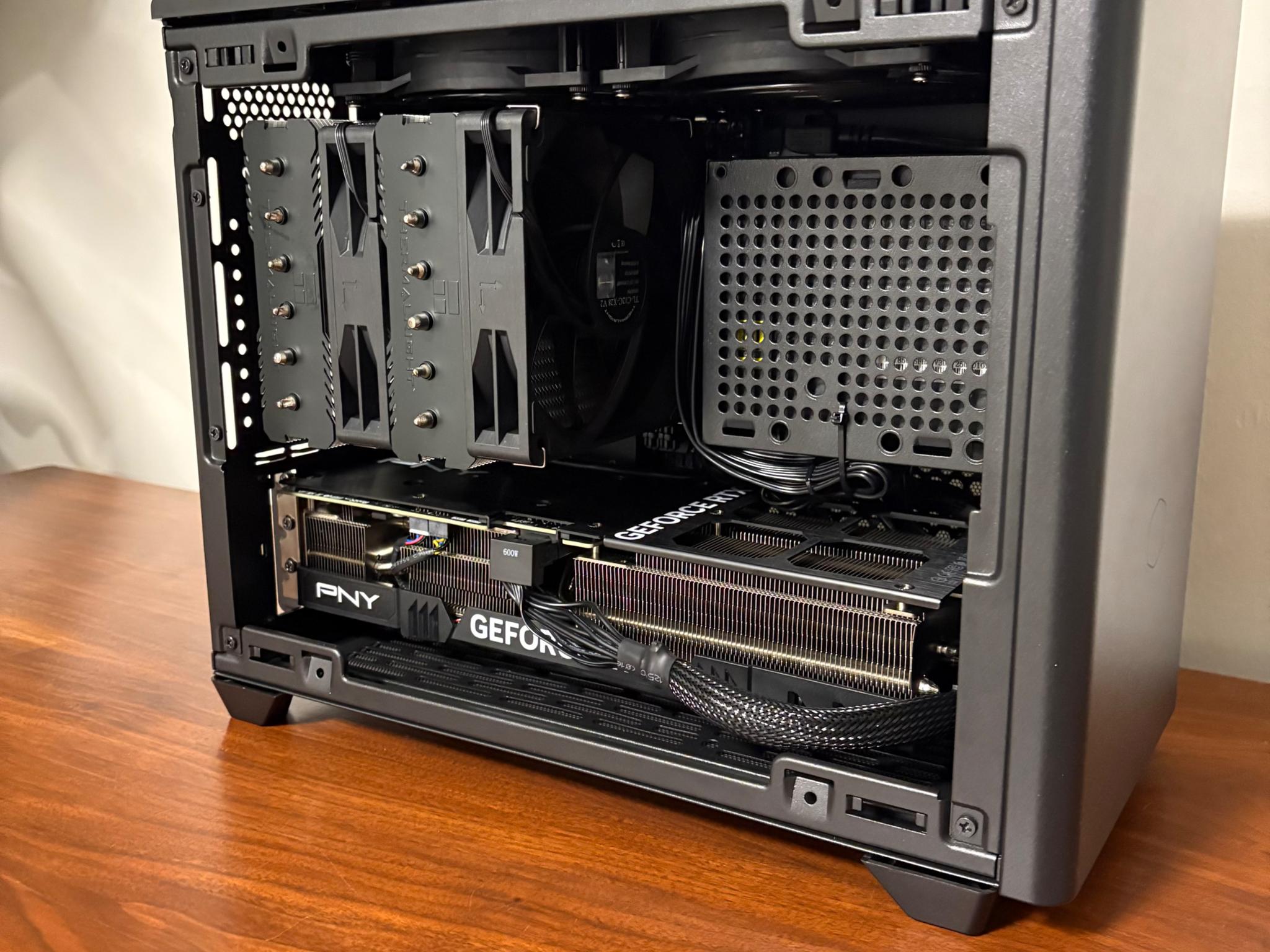 RTX 4070TI SUPER | Ryzen 7 5800X3D | 32GB DDR4 | 1 TB SSD | 850W PSU | 2x 120mm Fans | NR200 ITX