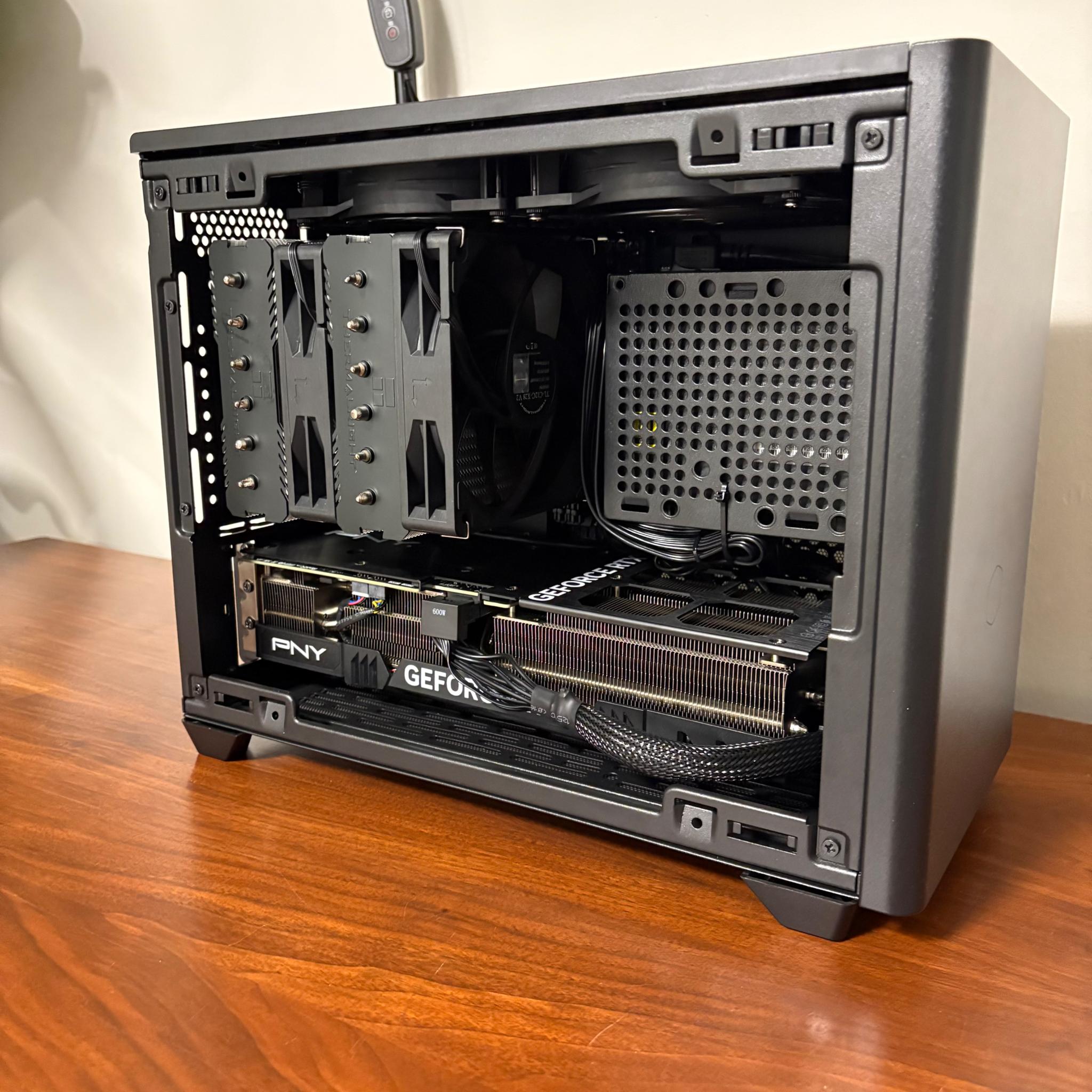 RTX 4070TI SUPER | Ryzen 7 5800X3D | 32GB DDR4 | 1 TB SSD | 850W PSU | 2x 120mm Fans | NR200 ITX