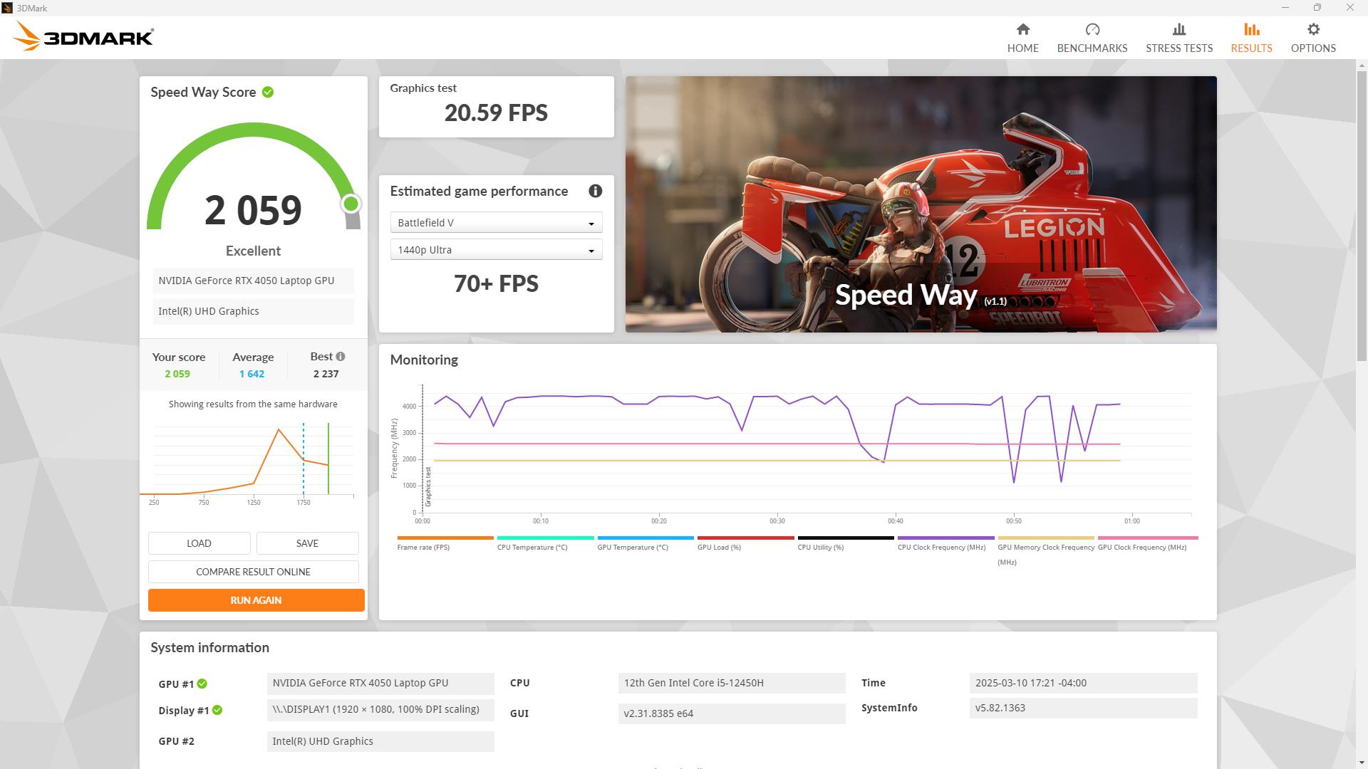 17.3" Acer Nitro 5 RTX 4050 Gaming Laptop (AN517-55-558P)