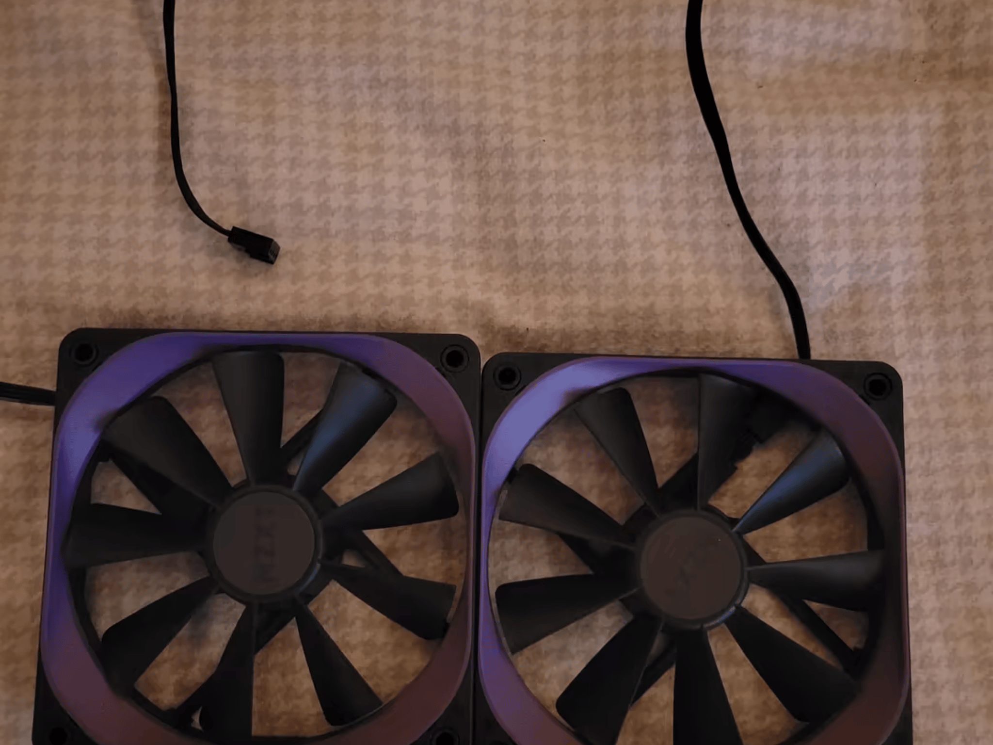 2 NZXT purple af120 fans