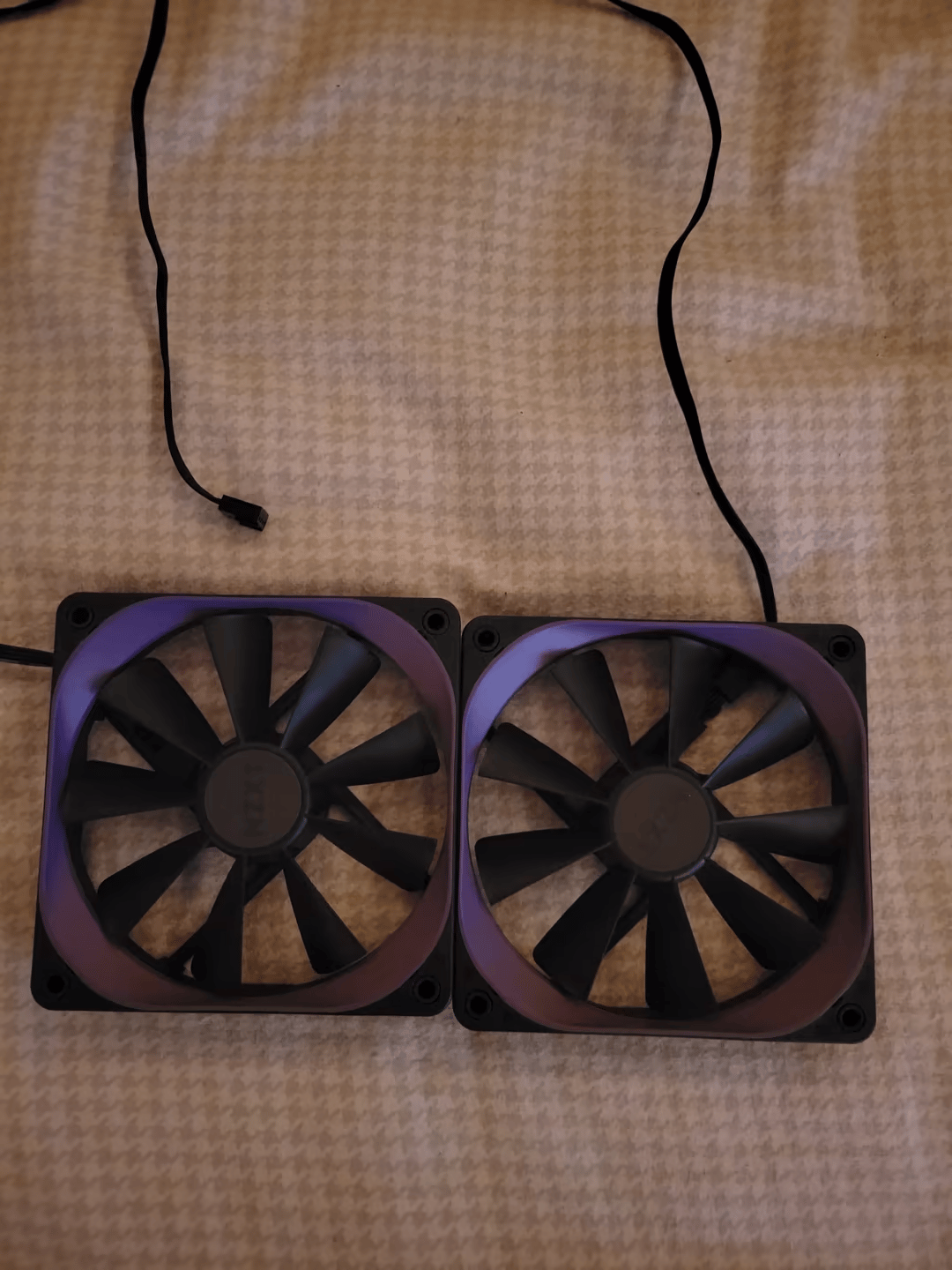 2 NZXT purple af120 fans