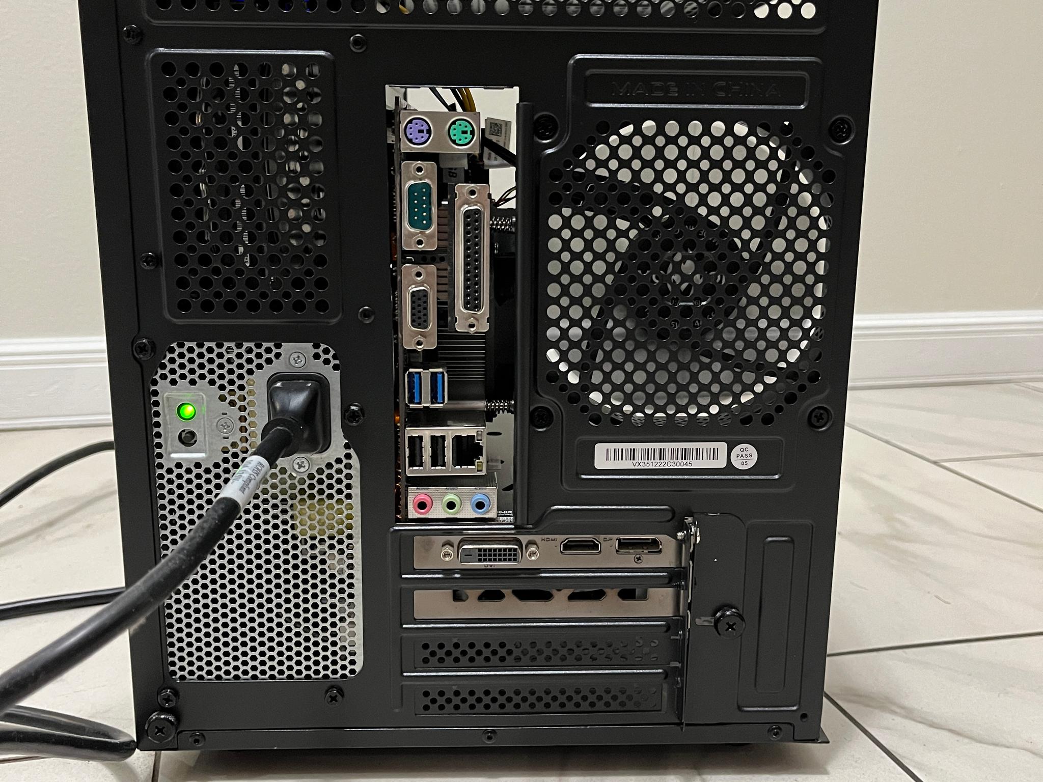 NVIDIA RTX 2060, Intel i5-7500, 16GB RAM, 870 GB Storage, Gaming PC w/ Wi-Fi & Bluetooth