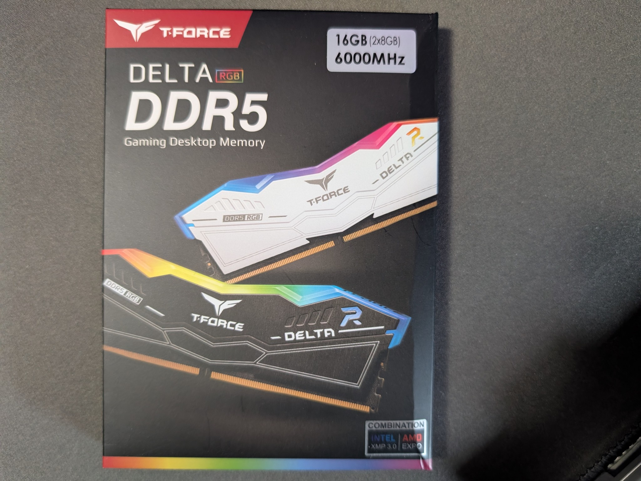 TEAMGROUP T-Force Delta RGB 16GB (2x8GB) DDR5 6000 RAM *BRAND NEW SEALED*