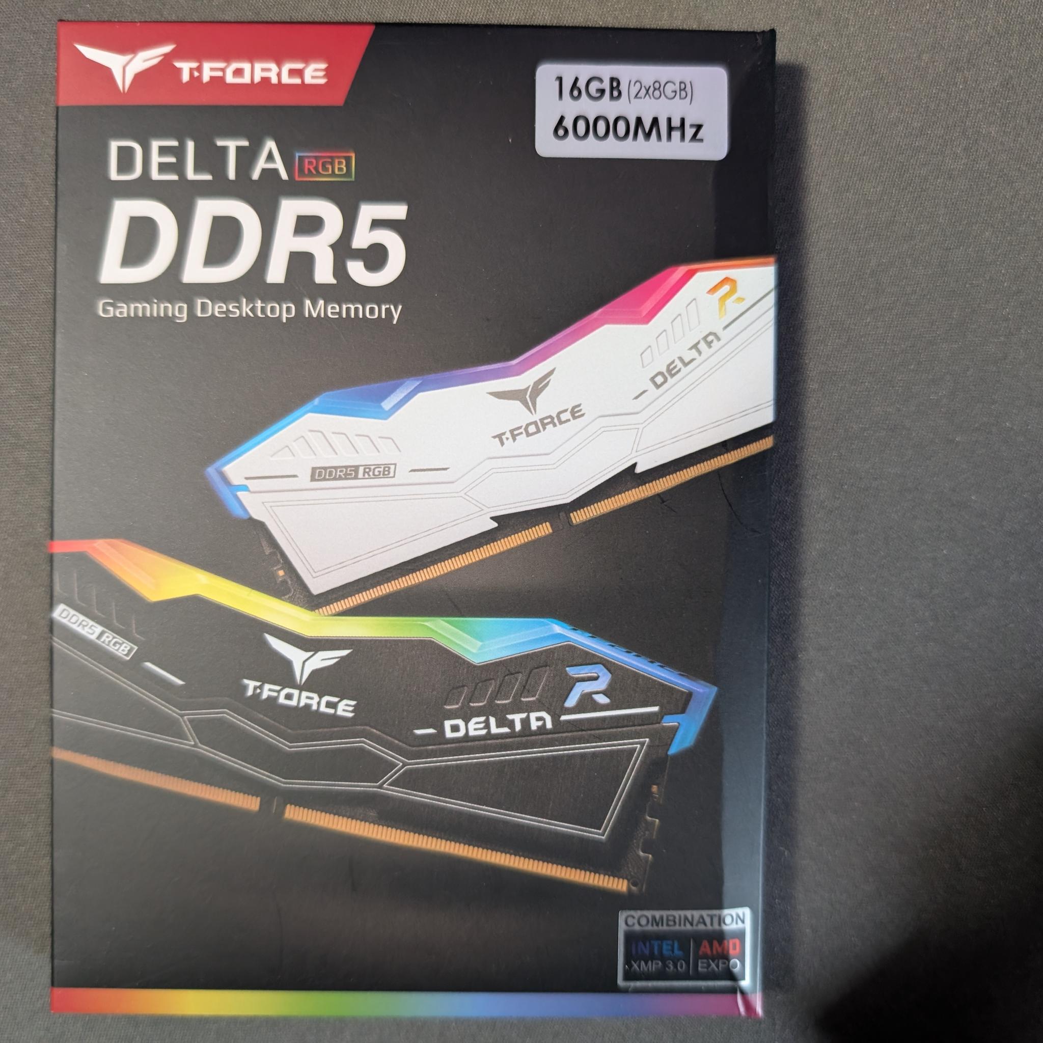 TEAMGROUP T-Force Delta RGB 16GB (2x8GB) DDR5 6000 RAM *BRAND NEW SEALED*