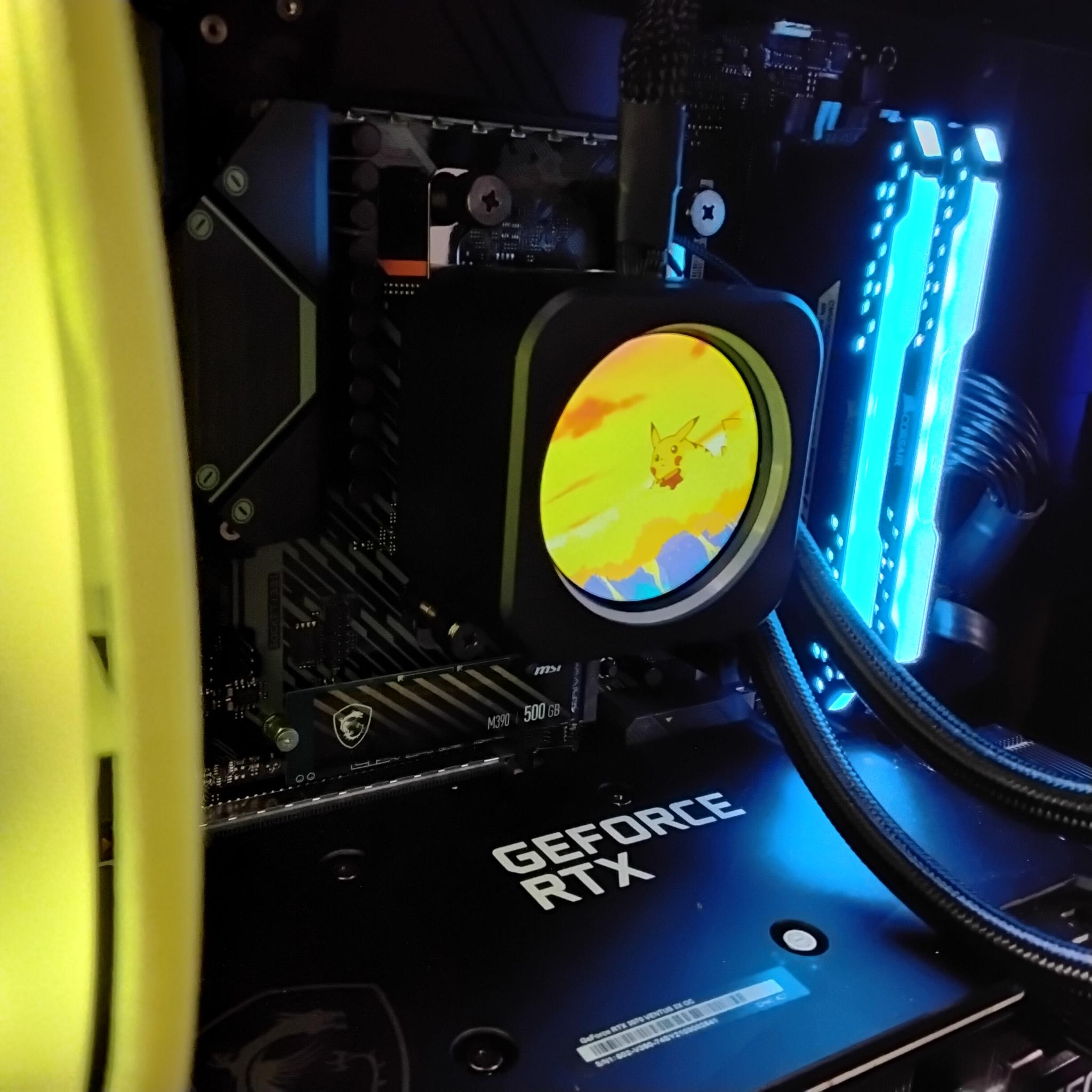 Pokemon themed Gaming PC | Ryzen 7 5700 | MSI 3070 VENTUS 3X OC | 32GB's of RAM | 500GB + 1TB NVME |