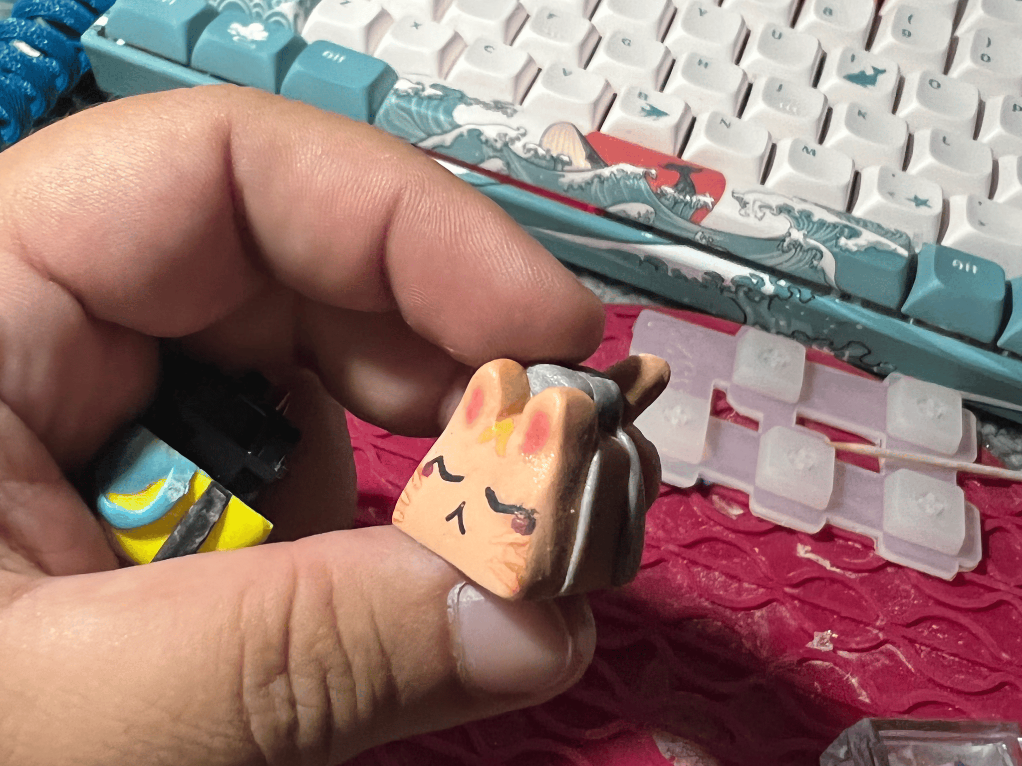 DOLLAR KEYCAPS S2 - Nemui Nyan Artisan Keycap