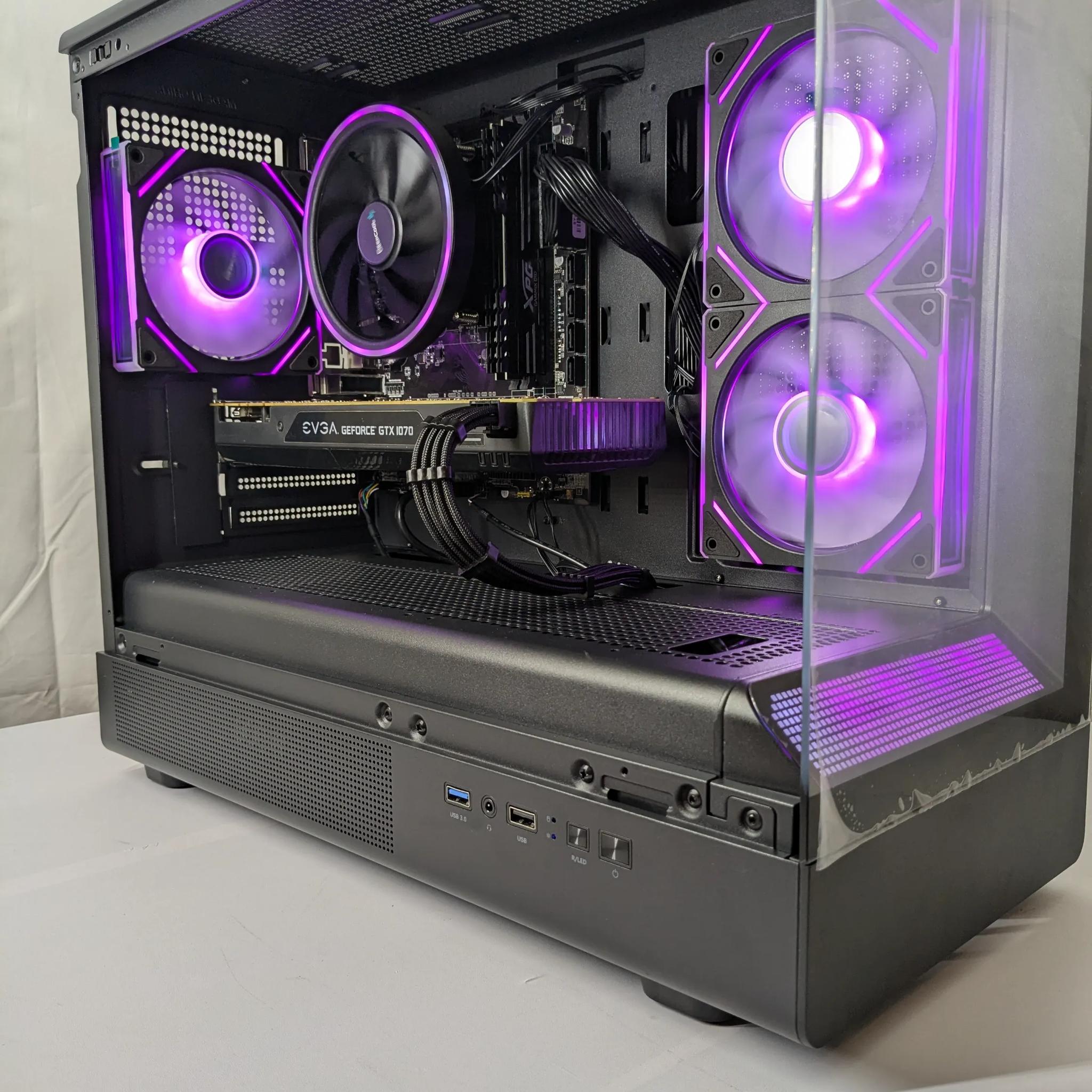 GTX 1070 Gaming PC – Ryzen 7 | 16GB DDR4 | 500GB NVMe | DeepCool Cooler | ARGB Glass Case