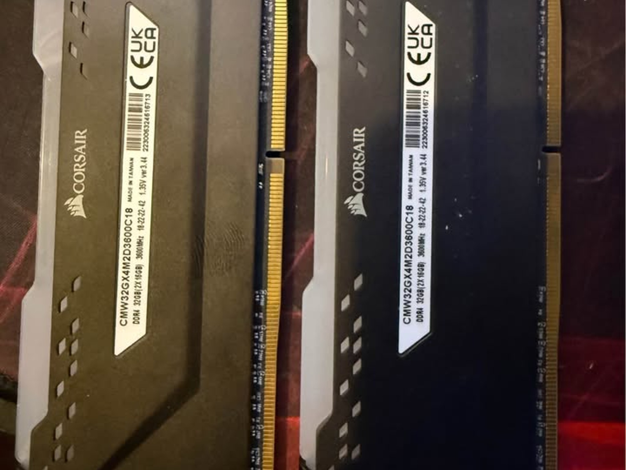 Corsair Vengeance RGB DDR4 Ram Sticks