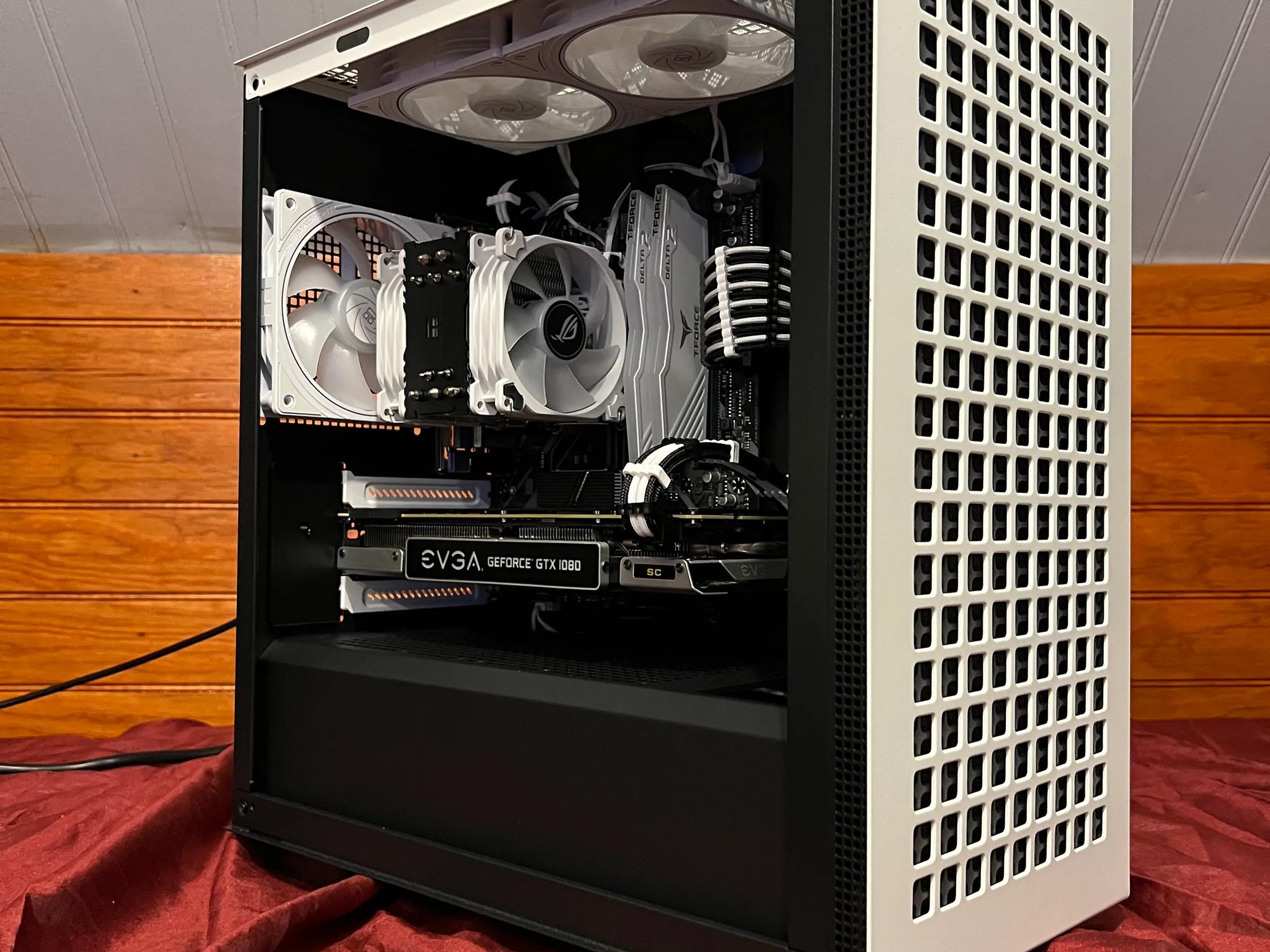 "The Star" 5600x, GTX 1080, black and white gaming pc with 32gb ram, WI-FI, and free headset