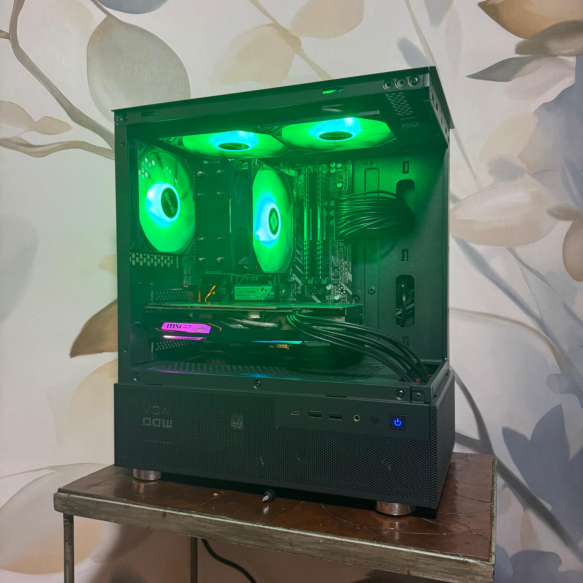 🌌 Aesthetic & Compact 1080p Gaming PC Ryzen 5 2600 | GTX 1660S | 16 GB RAM | 512GB SSD