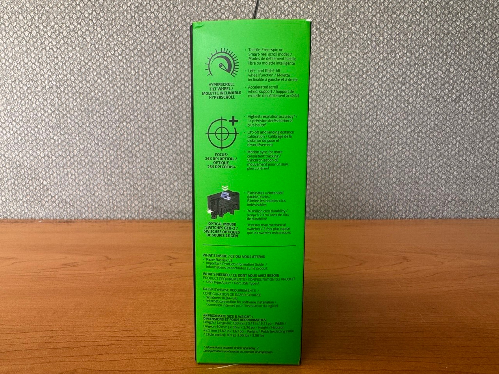 Razer - Basilisk V3 Optical Gaming Mouse with Chroma RBG Lighting-Wired-26K DPI