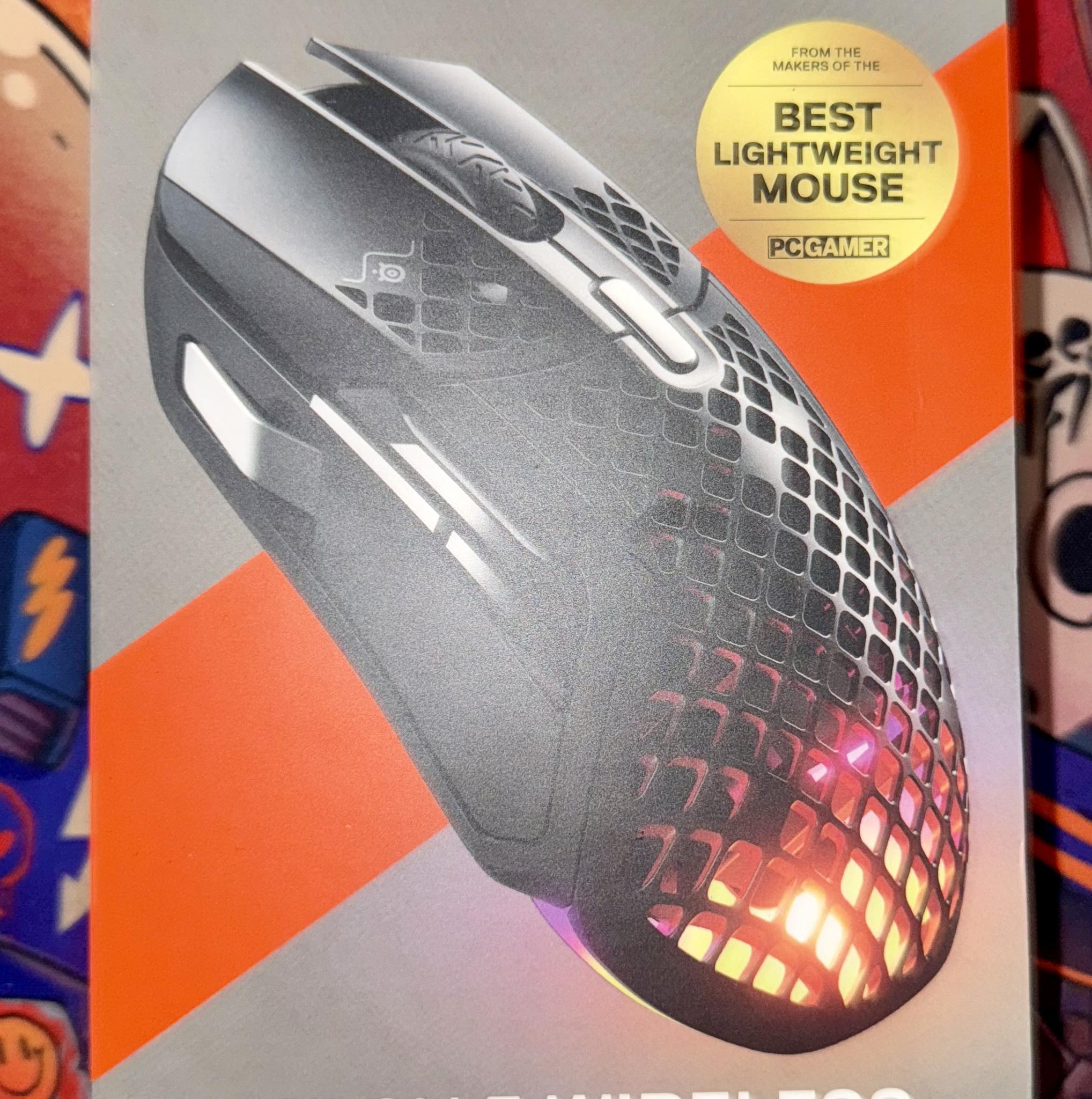 BNIB Aerox 5 Wireless SteelSeries Holey RGB Gaming Mouse (Black)