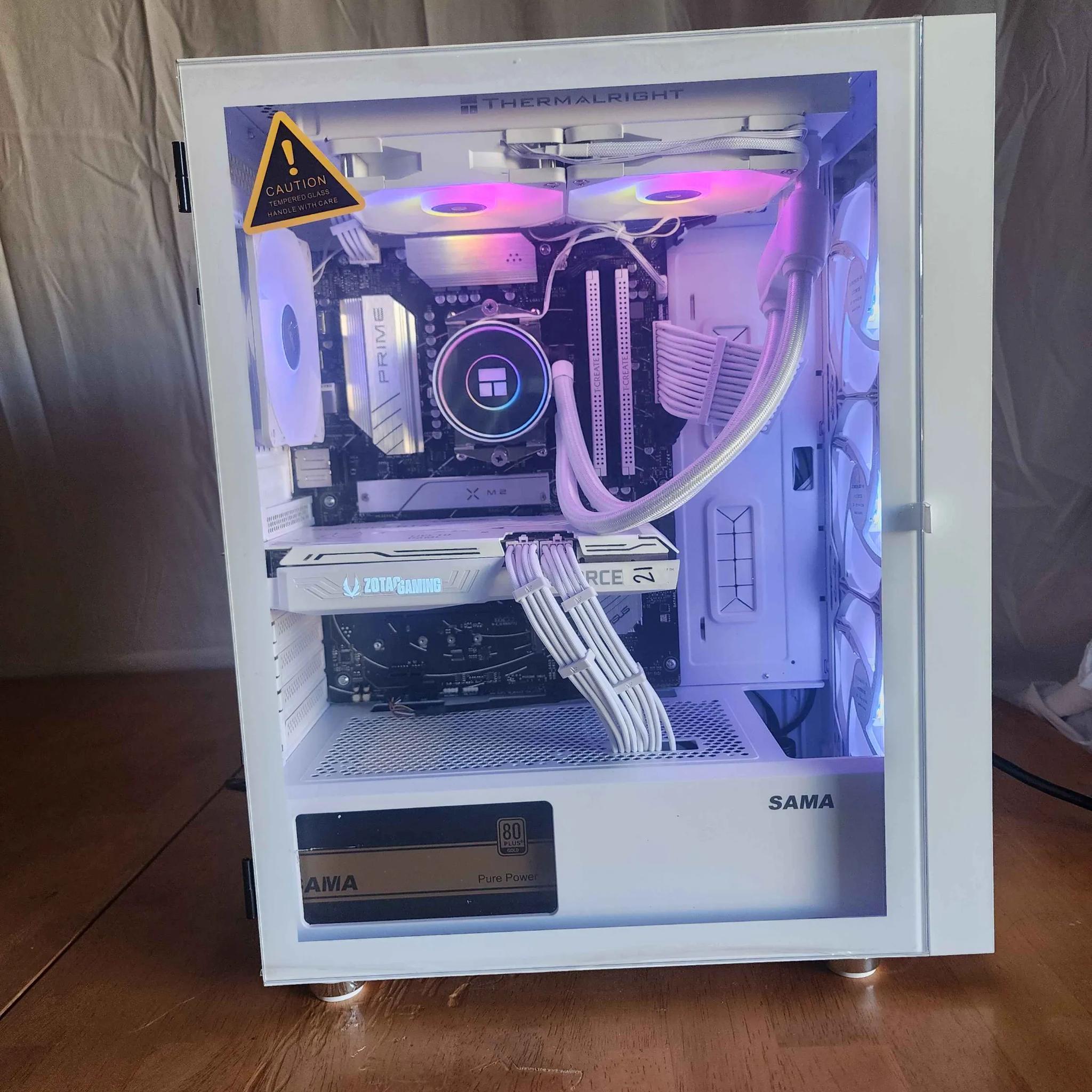Aurora Frost ❄️✨ | Ryzen 7600x | Nvidia 3060 White | 32gb Ram | 1TB NVME 🎄🎁NEW YEARS SALE🎄🎁