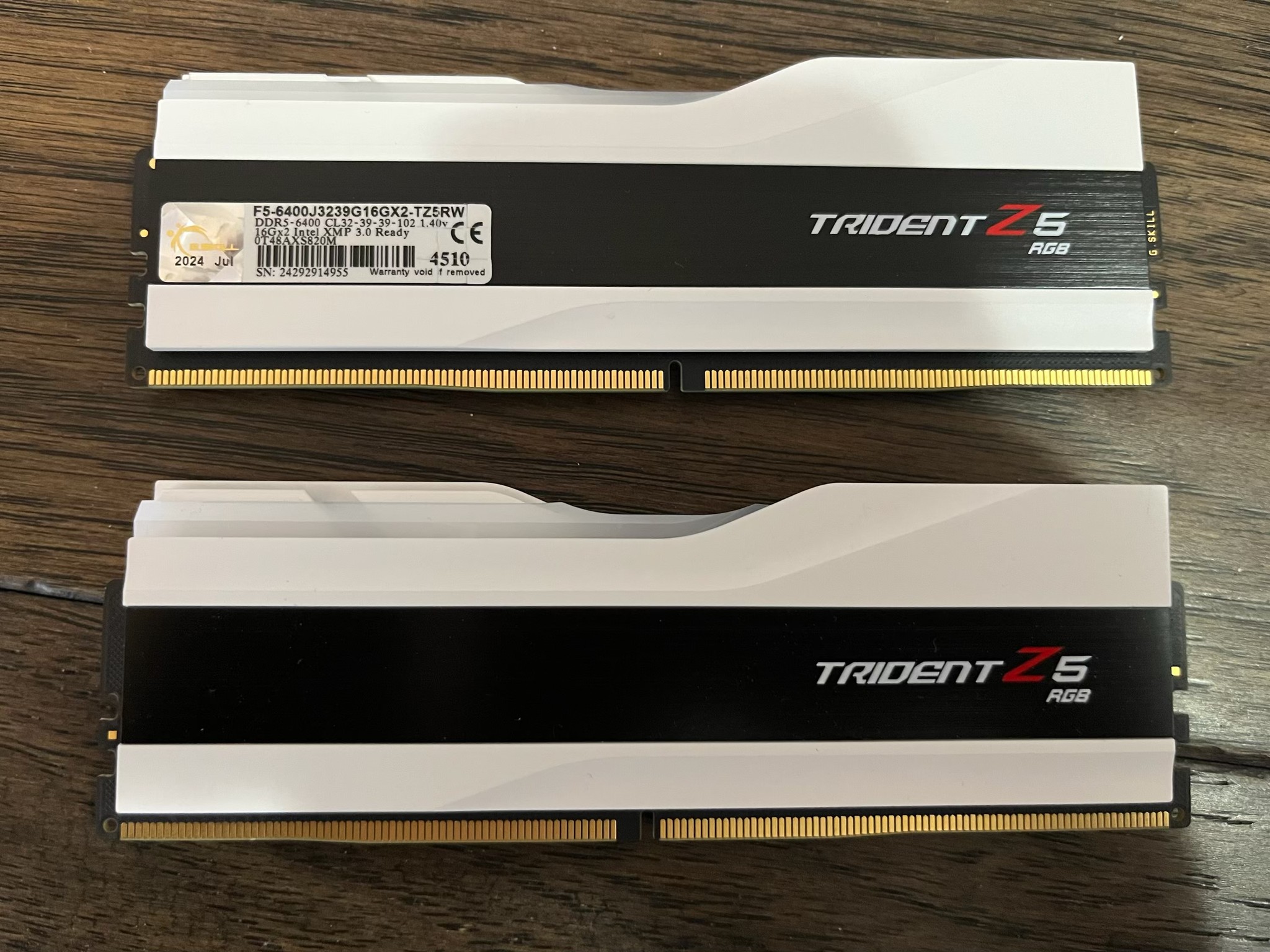 G.Skill Trident Z5 RGB 32GB (2 x 16GB) DDR5-6400 CL32 WHITE (Used)