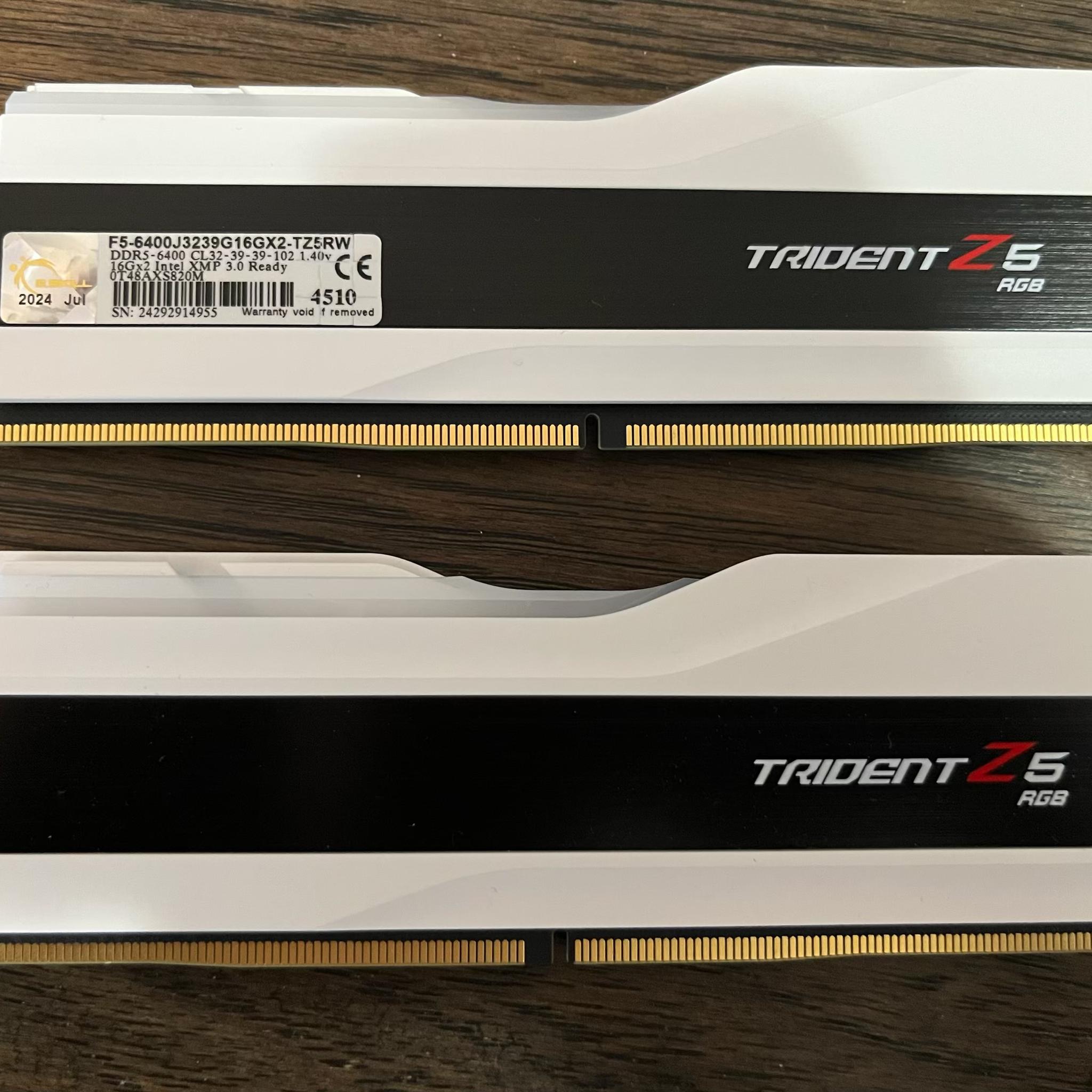 G.Skill Trident Z5 RGB 32GB (2 x 16GB) DDR5-6400 CL32 WHITE (Used)