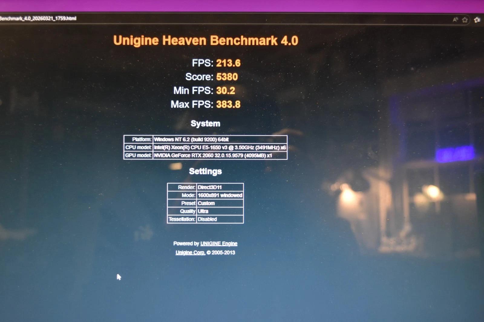 Gaming PC INTEL XEON 1650 6 CORES 12 threads Ram 32GB GPU RTX 2060 760gb NVME