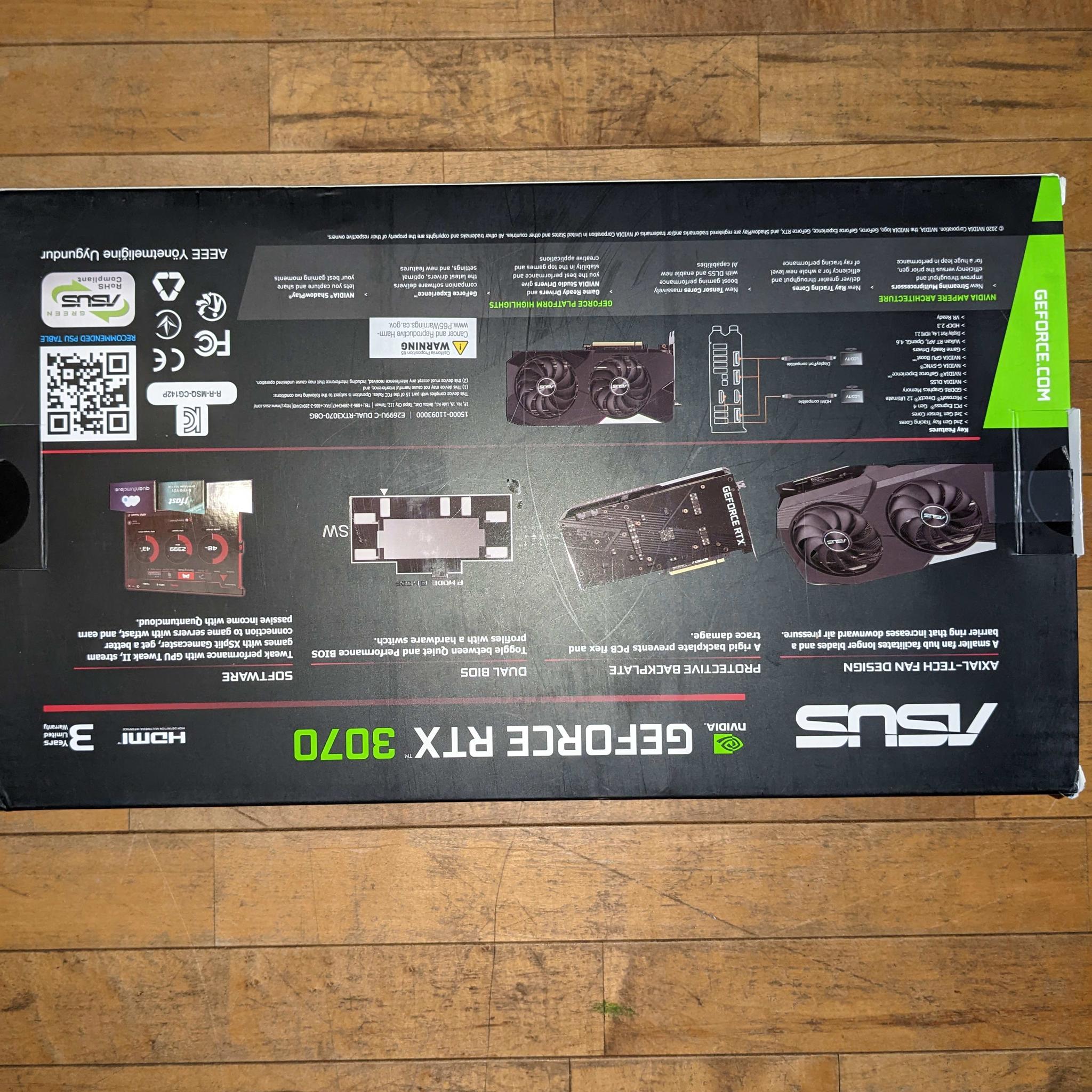 Nvidia RTX 3070 Asus Dual 