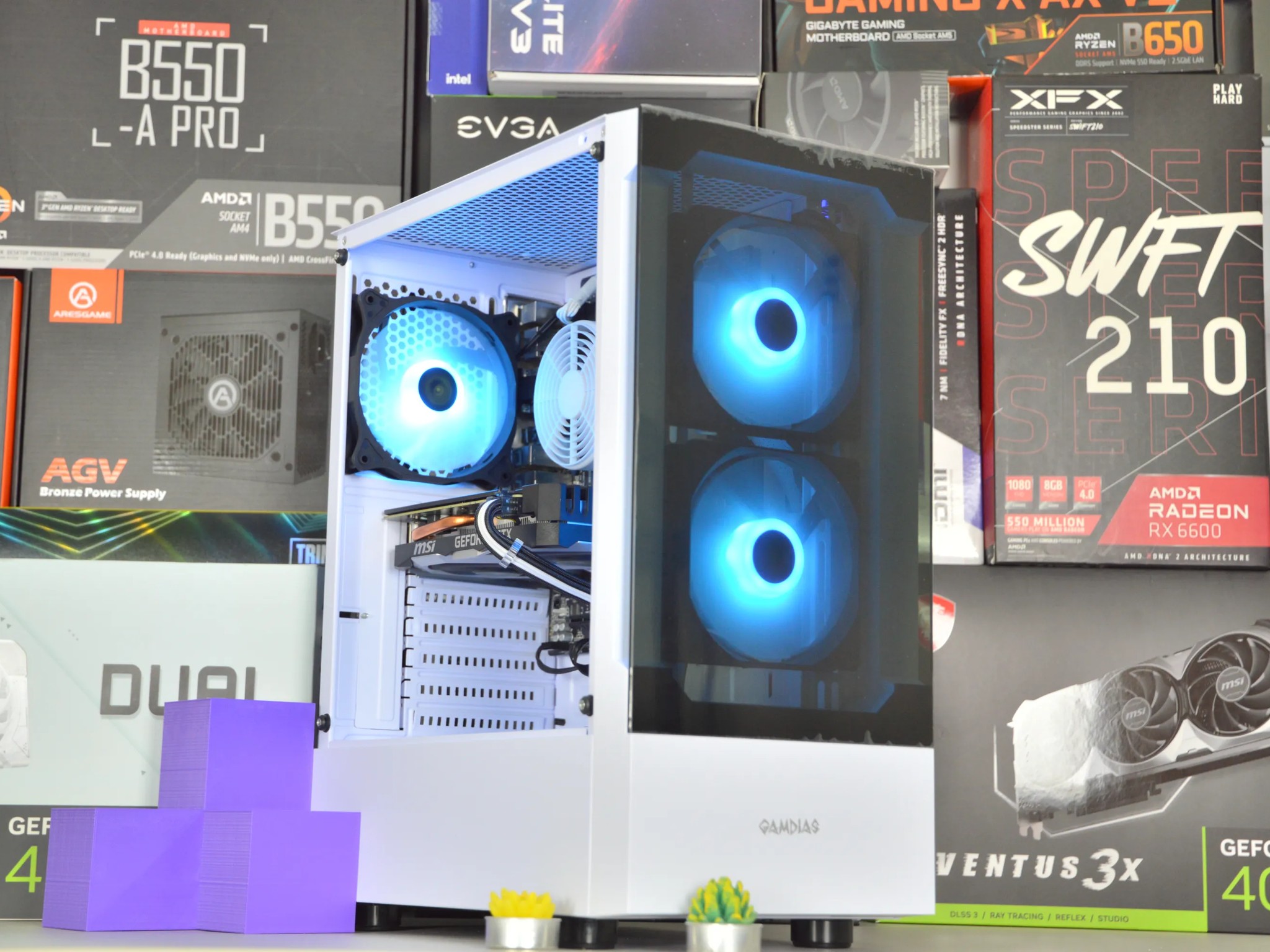i7-7700 GTX 1660 24インチ デスクトップPC ⚫🧊| GTX 1660 Ti 6GB | INTEL i7-7700 | 16GB DDR4 RAM | 512GB SATA
