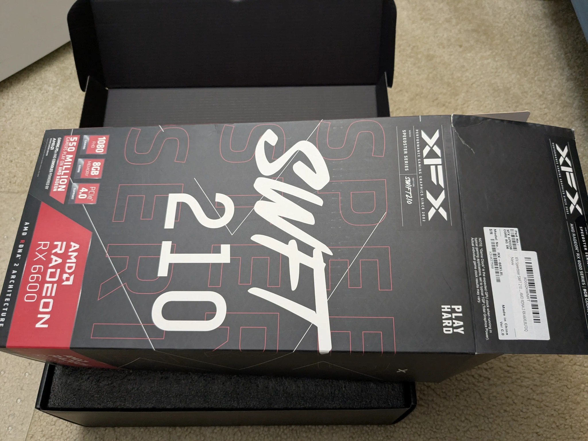 XFX SWFT 210 RX 6600 8GB with Box